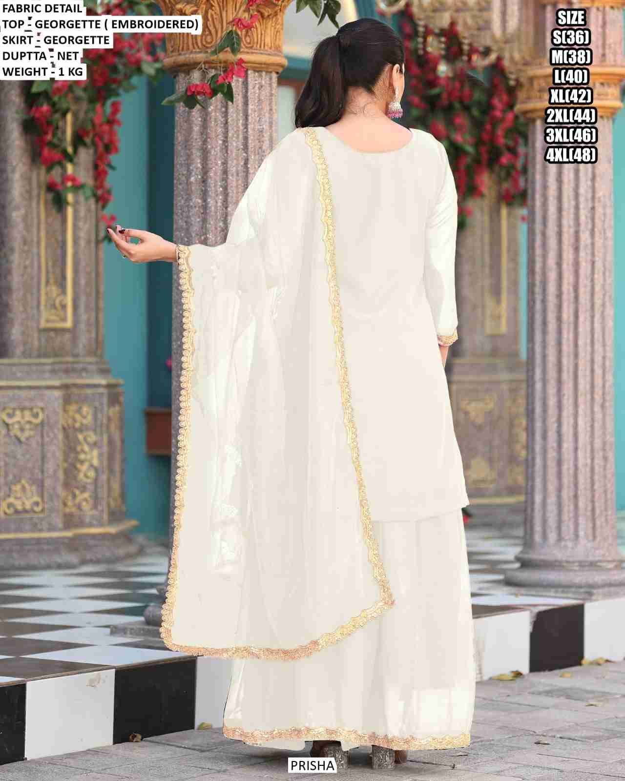 Prisha By Fashid Wholesale 672 To 674 Series Designer Sharara Suits Beautiful Fancy Colorful Stylish Party Wear & Occasional Wear Georgette Dresses At Wholesale Price