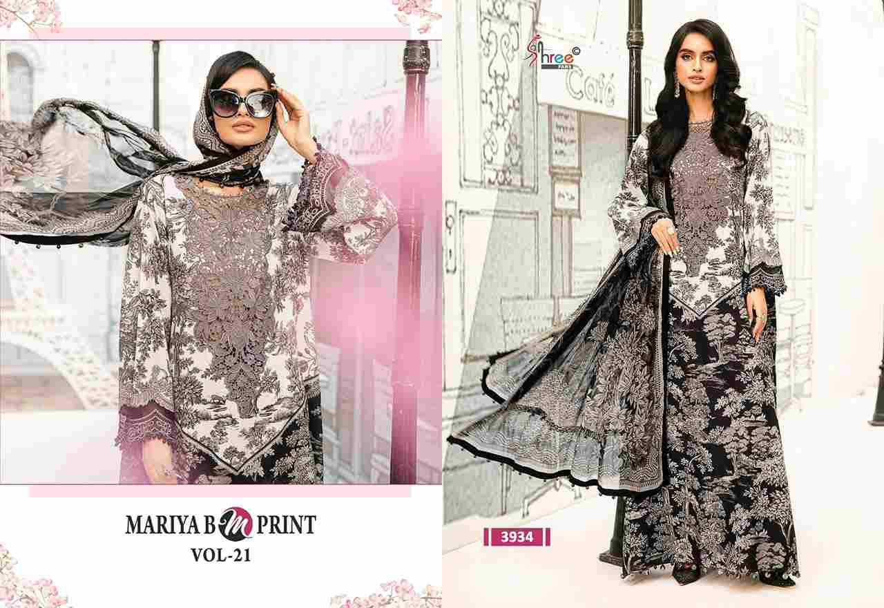 Mariya B Mprint Vol-21 By Shree Fabs 3931 To 3938 Series Beautiful Pakistani Suits Colorful Stylish Fancy Casual Wear & Ethnic Wear Pure Cotton Embroidered Dresses At Wholesale Price