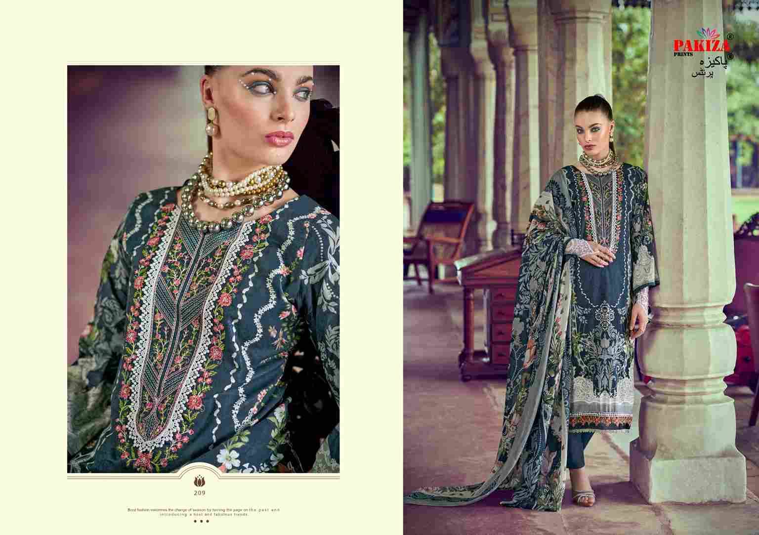 Haniya Hiba Vol-2 By Pakiza Prints 201 To 210 Series Beautiful Festive Suits Stylish Fancy Colorful Party Wear & Occasional Wear Lawn Cotton Dresses At Wholesale Price
