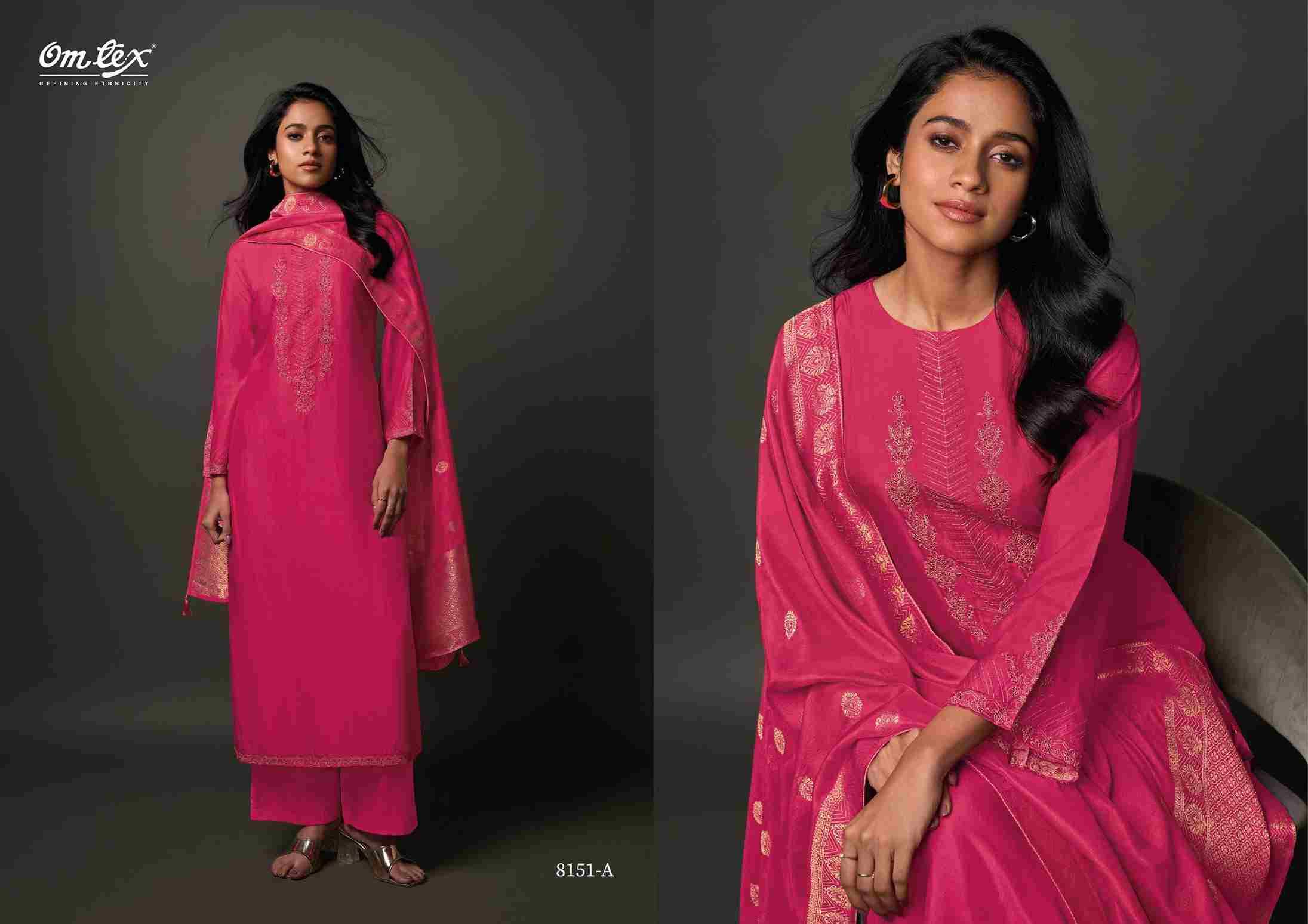 Vaishari By Om Tex 8151-A To 8151-C Series Beautiful Festive Suits Colorful Stylish Fancy Casual Wear & Ethnic Wear Silk Dresses At Wholesale Price