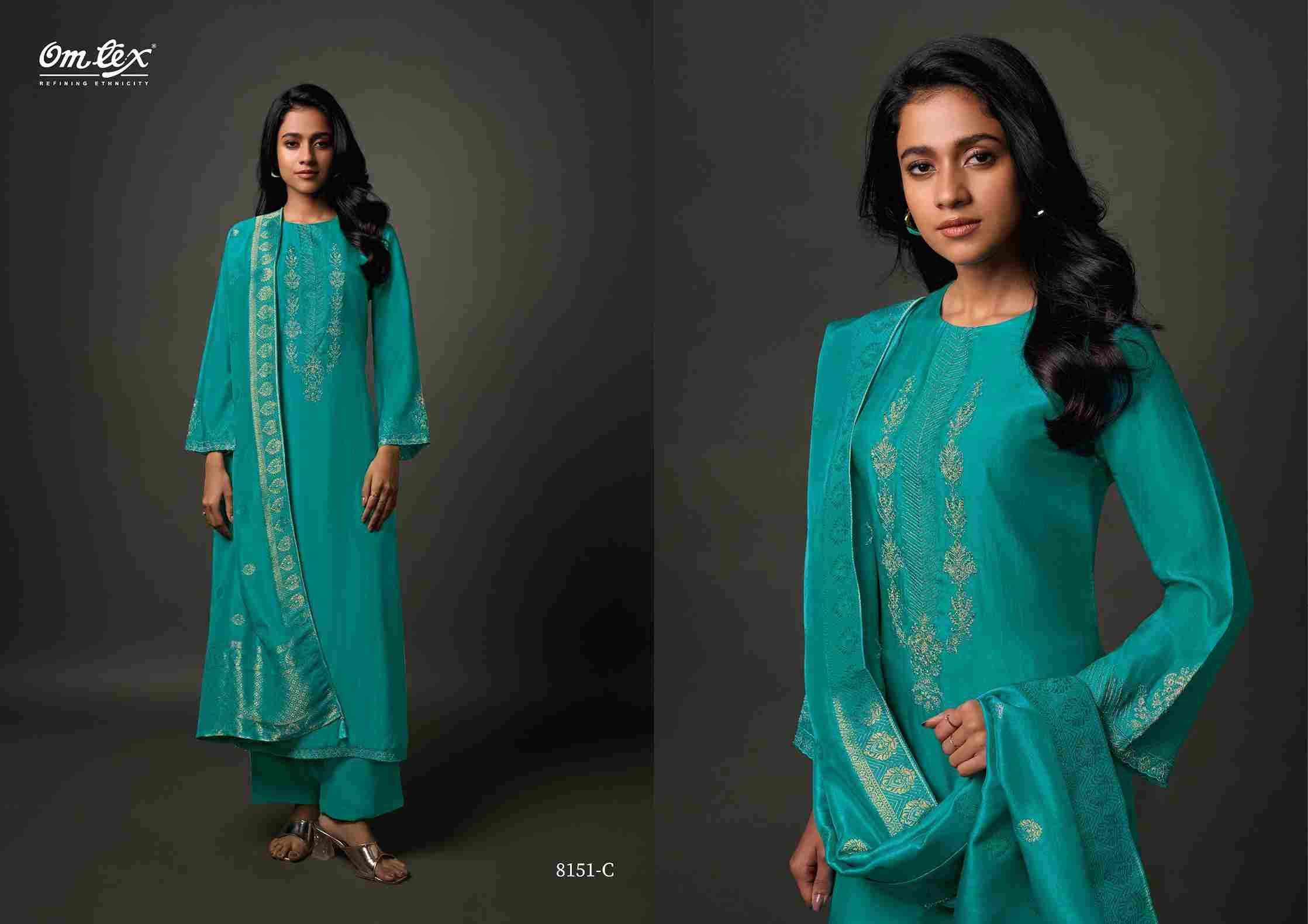 Vaishari By Om Tex 8151-A To 8151-C Series Beautiful Festive Suits Colorful Stylish Fancy Casual Wear & Ethnic Wear Silk Dresses At Wholesale Price