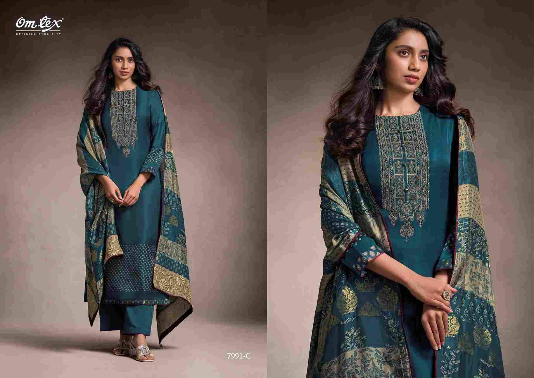 Aarvi Attire By Om Tex 7991-A To 7991-D Series Beautiful Festive Suits Colorful Stylish Fancy Casual Wear & Ethnic Wear Silk Dresses At Wholesale Price