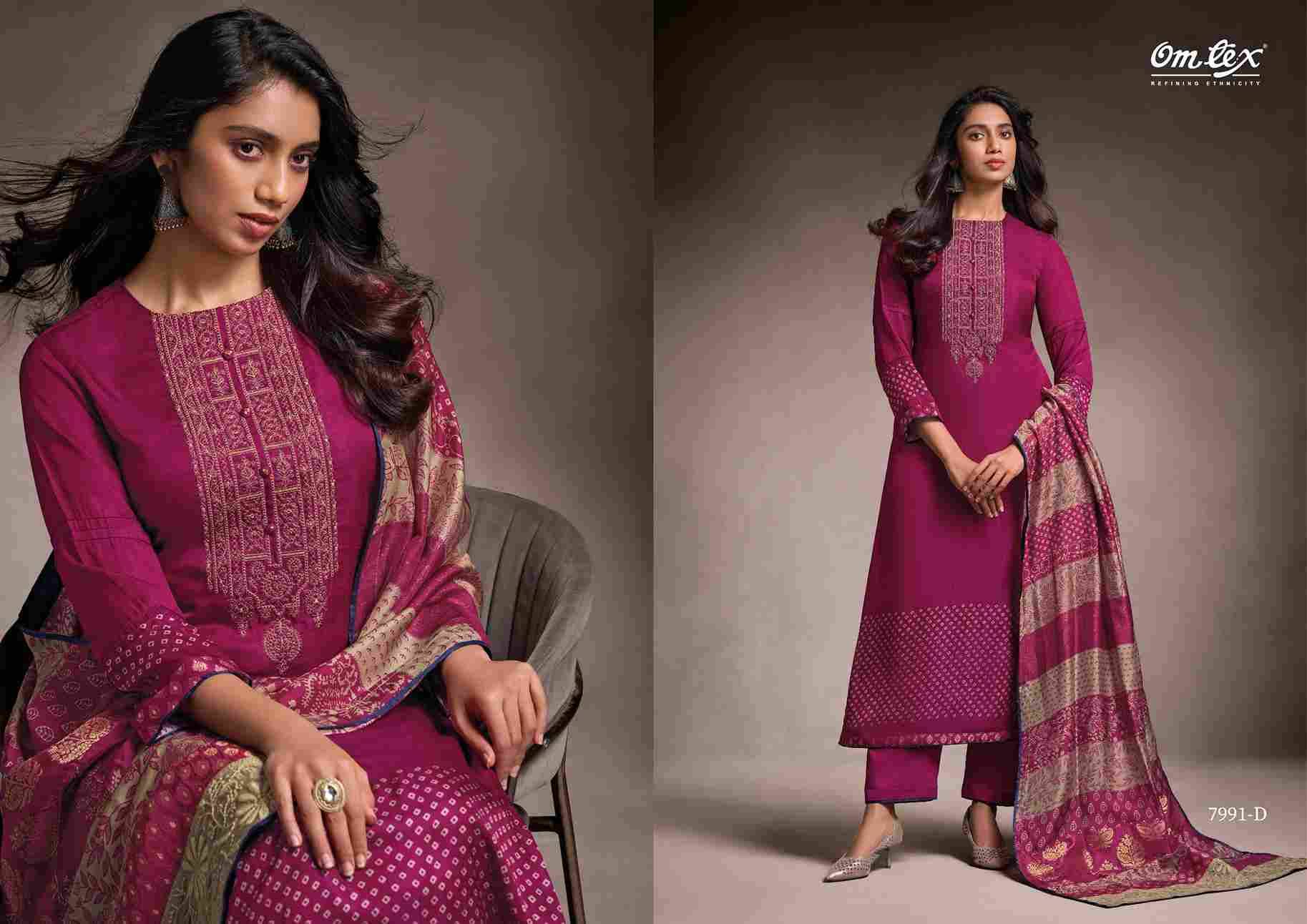 Aarvi Attire By Om Tex 7991-A To 7991-D Series Beautiful Festive Suits Colorful Stylish Fancy Casual Wear & Ethnic Wear Silk Dresses At Wholesale Price