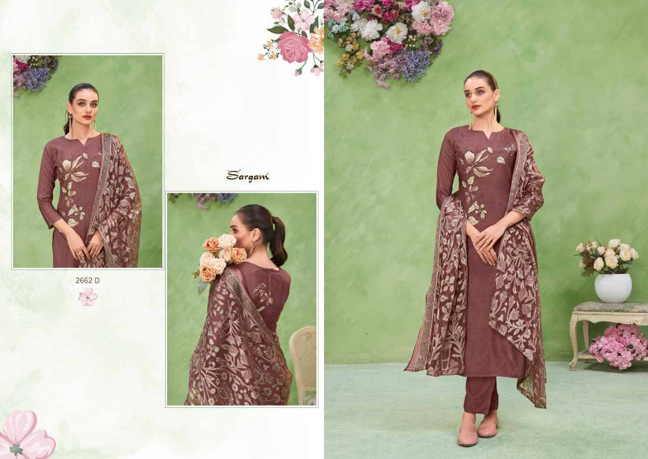 Neerja By Sargam Prints 2662-A To 2662-D Series Beautiful Festive Suits Stylish Fancy Colorful Casual Wear & Ethnic Wear Pure Modal Muslin Print Dresses At Wholesale Price