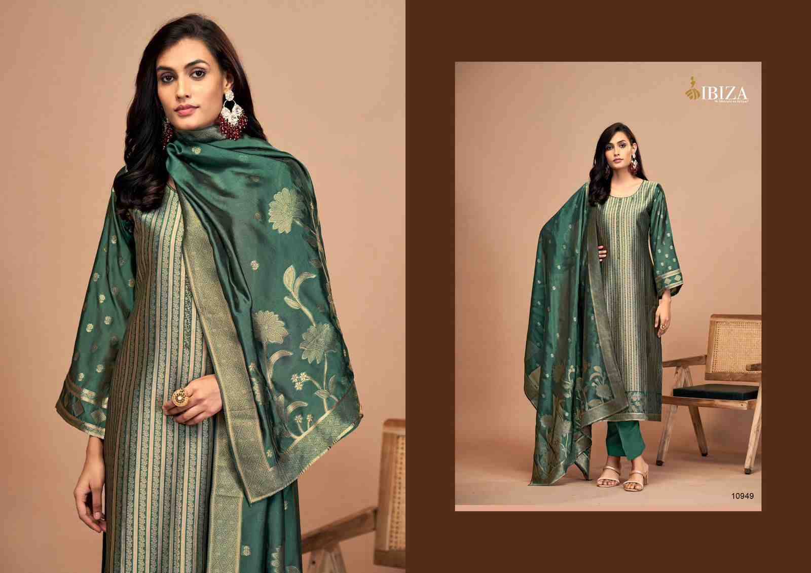 Kaisha By Ibiza 10947 To 10950 Series Designer Festive Suits Beautiful Fancy Stylish Colorful Party Wear & Occasional Wear Pure Bangalori Silk Jacquard Dresses At Wholesale Price