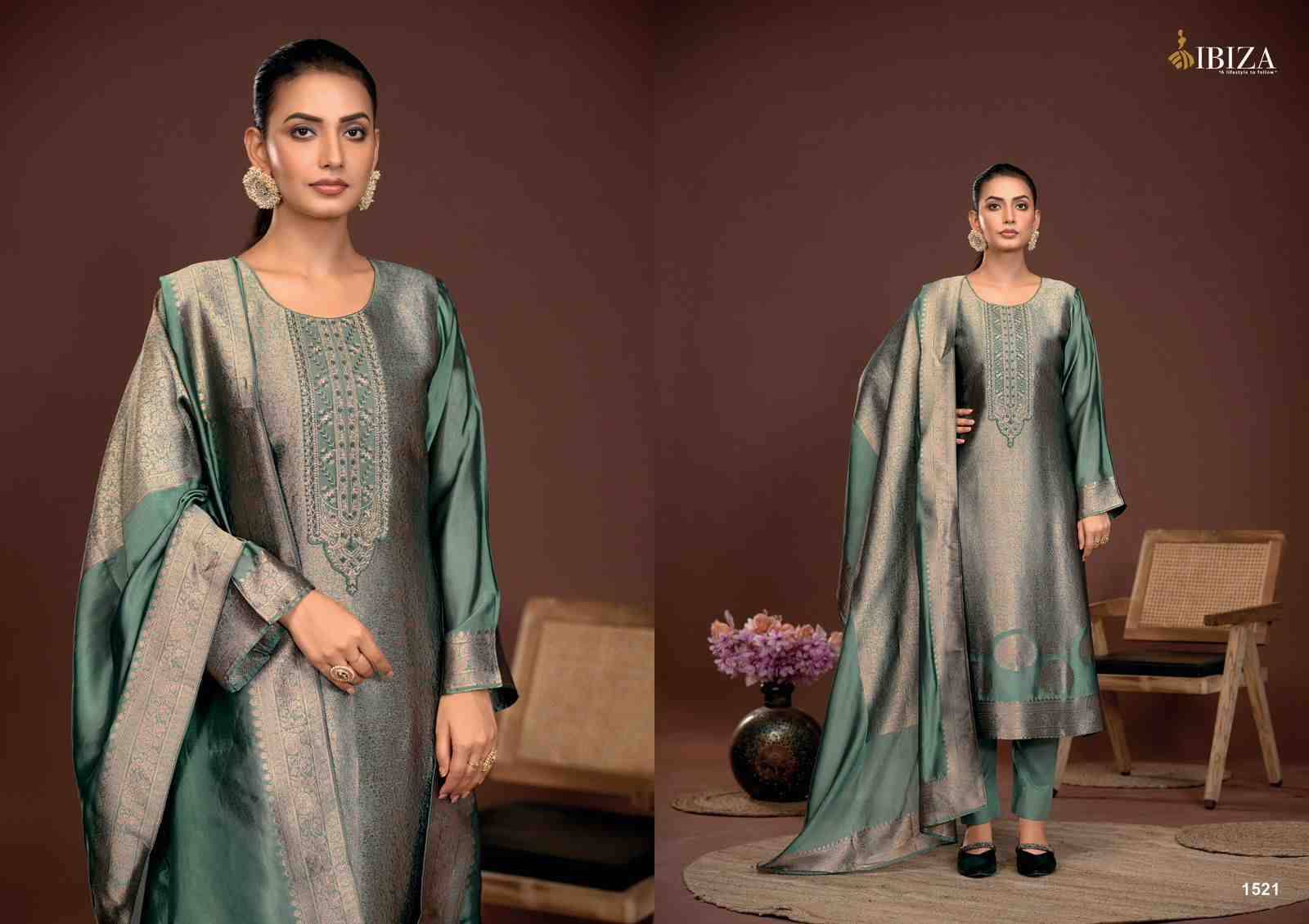 Sakhi Vol-6 By Ibiza 1521 To 1524 Series Designer Festive Suits Beautiful Fancy Stylish Colorful Party Wear & Occasional Wear Pure Bangalori Silk Jacquard Dresses At Wholesale Price
