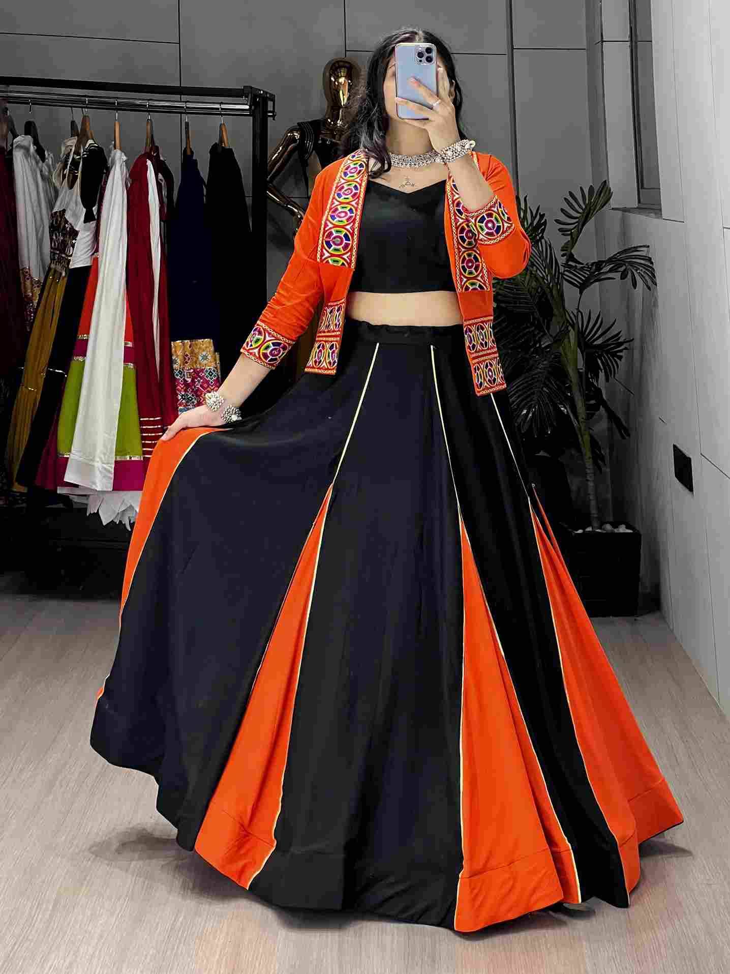 Gr-8059 By Fashid Wholesale Navratri Wear Collection Beautiful Stylish Colorful Fancy Party Wear & Occasional Wear Pure Rayon Cotton Lehengas At Wholesale Price