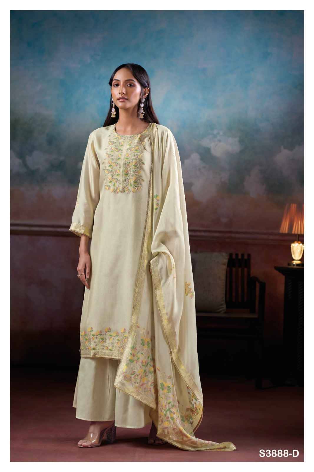 Mansiya-3888 By Ganga Fashion 3888-A To 3888-F Series Beautiful Festive Suits Colorful Stylish Fancy Casual Wear & Ethnic Wear Pure Viscose Silk Jacquard Dresses At Wholesale Price