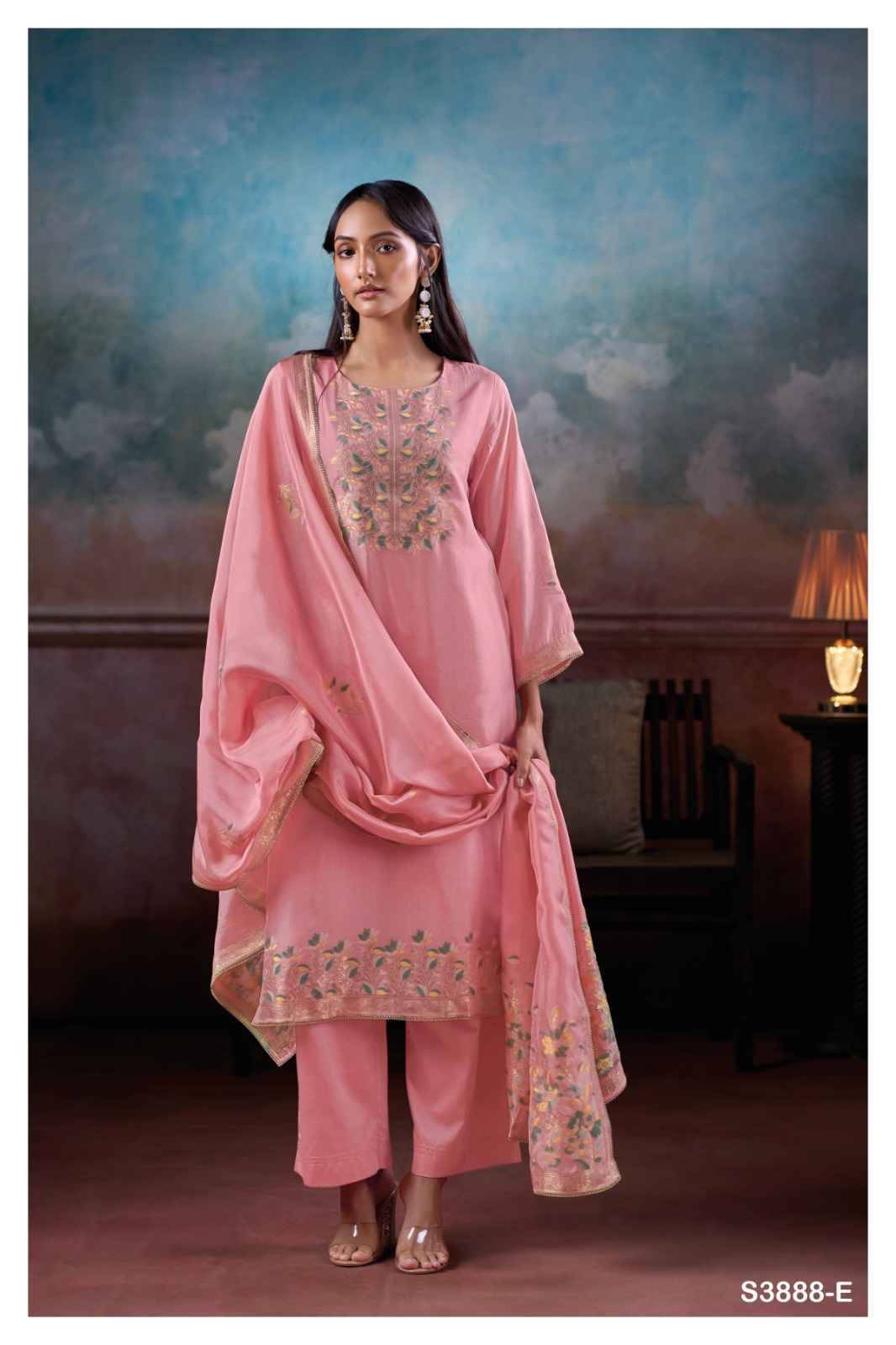 Mansiya-3888 By Ganga Fashion 3888-A To 3888-F Series Beautiful Festive Suits Colorful Stylish Fancy Casual Wear & Ethnic Wear Pure Viscose Silk Jacquard Dresses At Wholesale Price