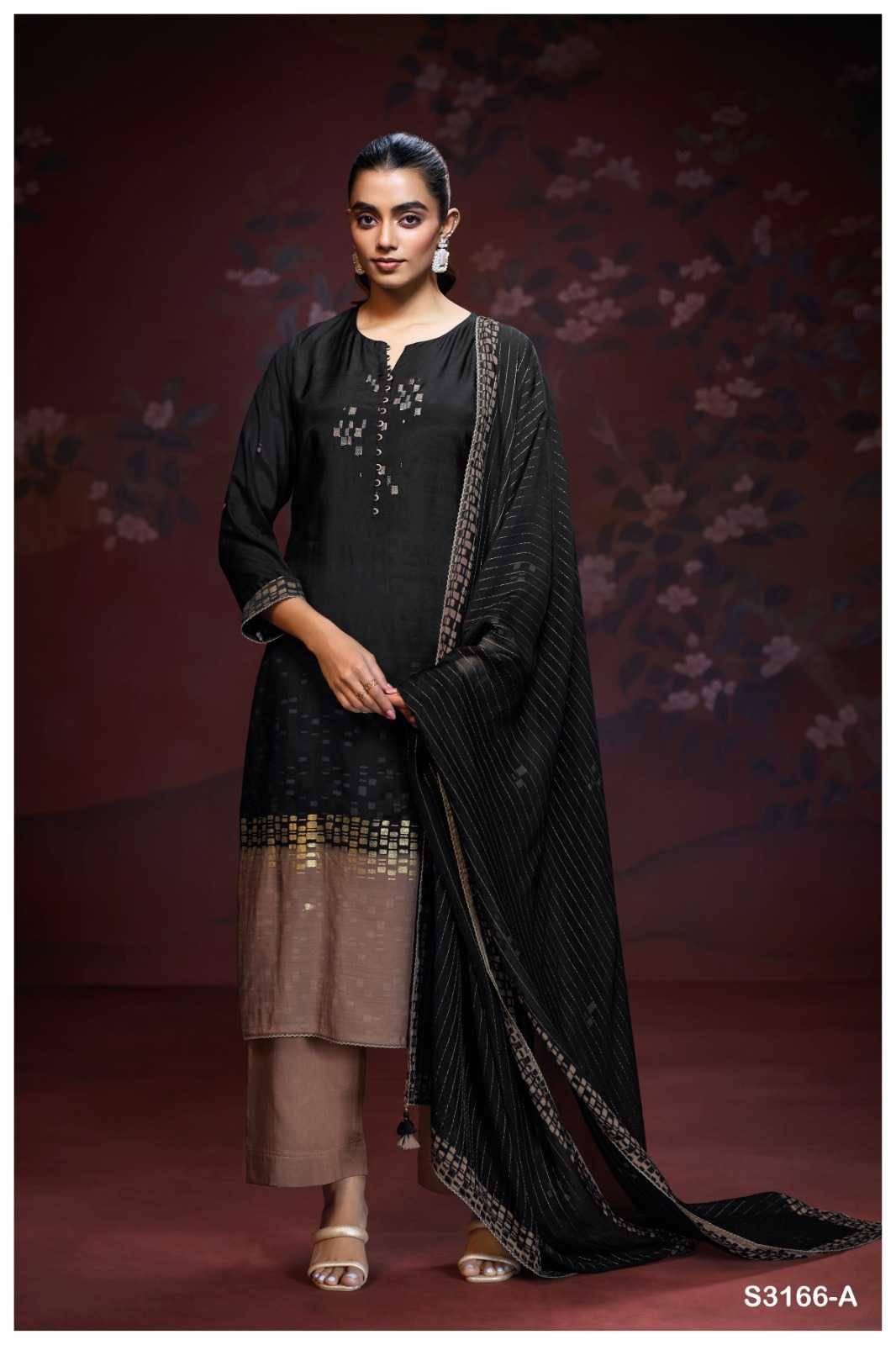 Adhitri-3166 By Ganga Fashion 3166-A To 3166-D Series Beautiful Festive Suits Colorful Stylish Fancy Casual Wear & Ethnic Wear Pure Bemberg Silk Dresses At Wholesale Price