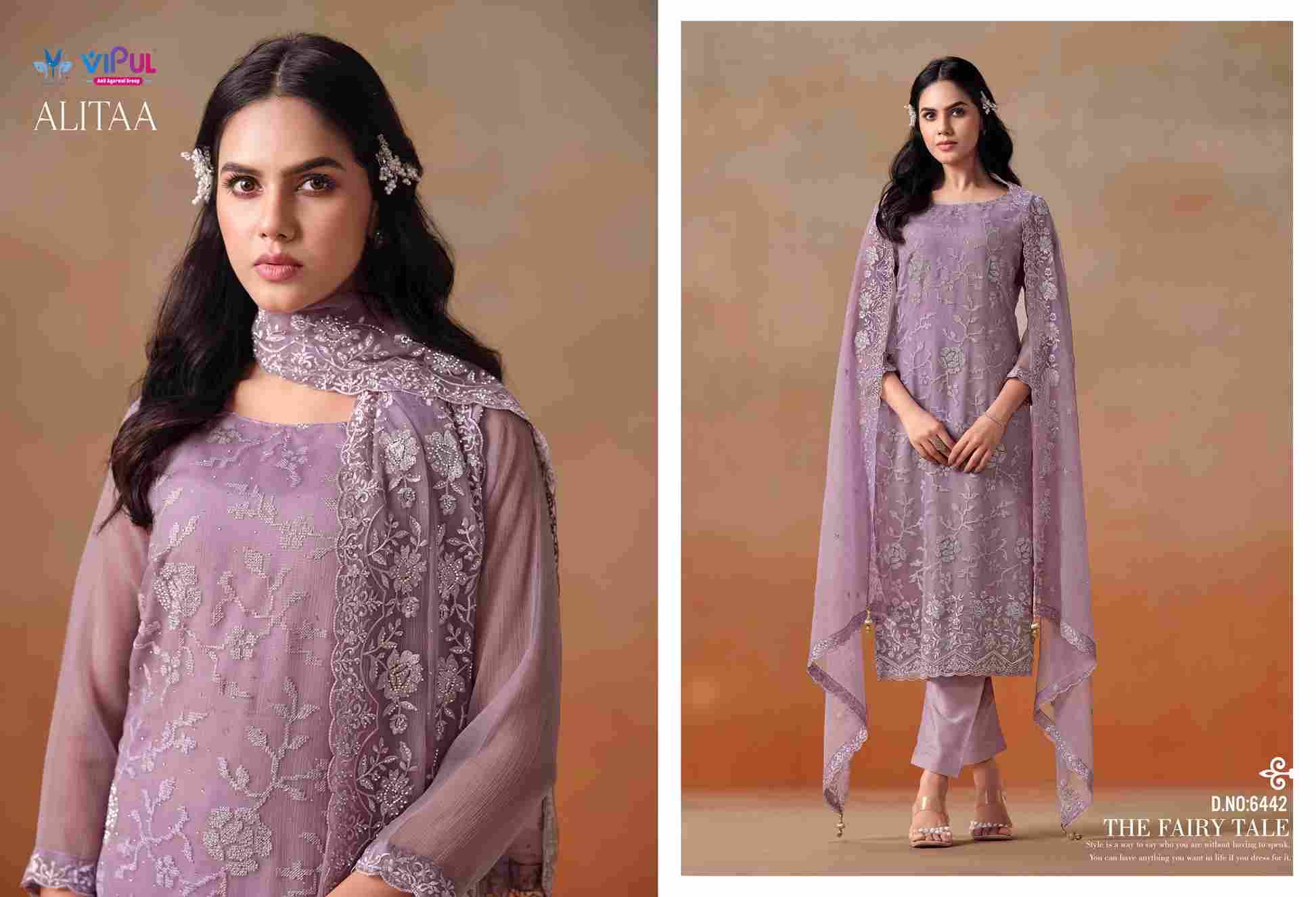 Alitaa By Vipul Fashion 6441 To 6446 Series Indian Traditional Wear Collection Beautiful Stylish Fancy Colorful Party Wear & Occasional Wear Chiffon Sarees At Wholesale Price