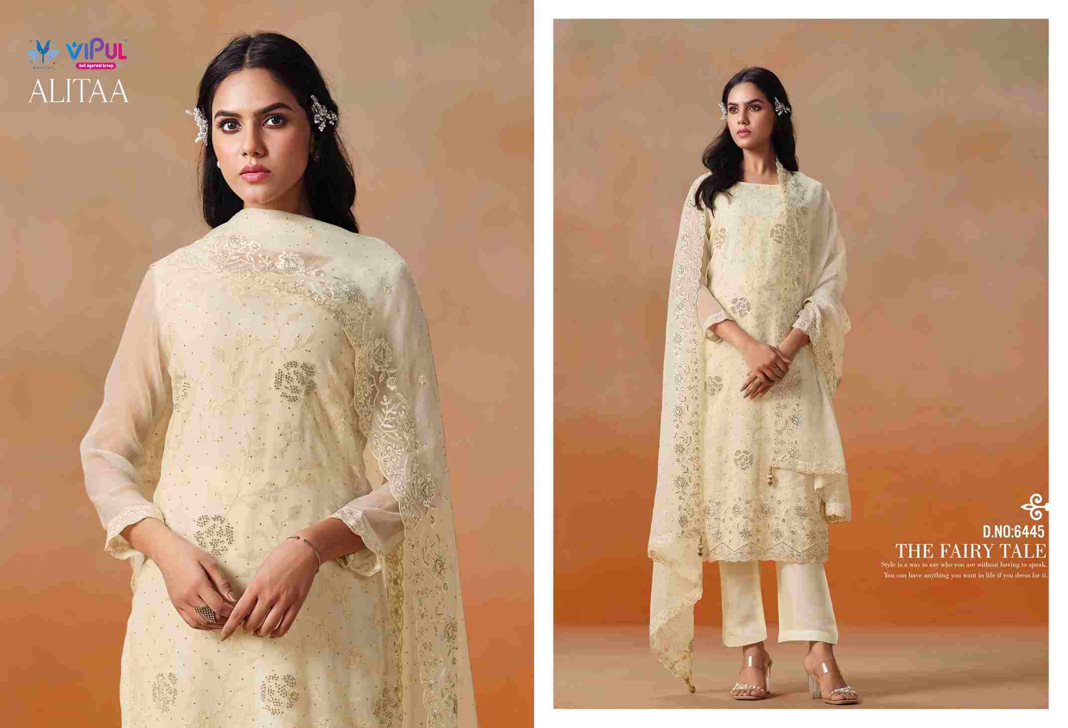 Alitaa By Vipul Fashion 6441 To 6446 Series Indian Traditional Wear Collection Beautiful Stylish Fancy Colorful Party Wear & Occasional Wear Chiffon Sarees At Wholesale Price