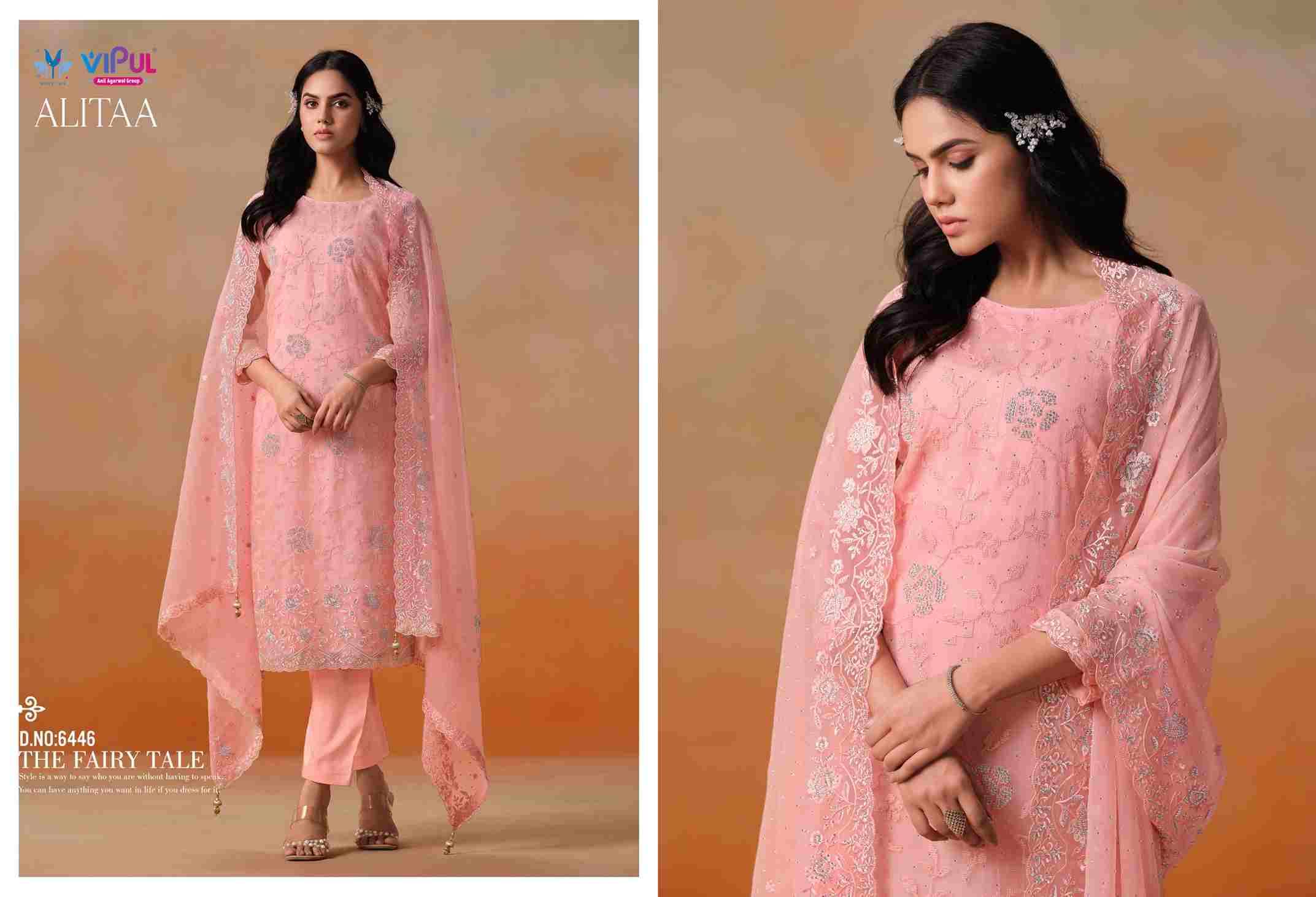 Alitaa By Vipul Fashion 6441 To 6446 Series Indian Traditional Wear Collection Beautiful Stylish Fancy Colorful Party Wear & Occasional Wear Chiffon Sarees At Wholesale Price