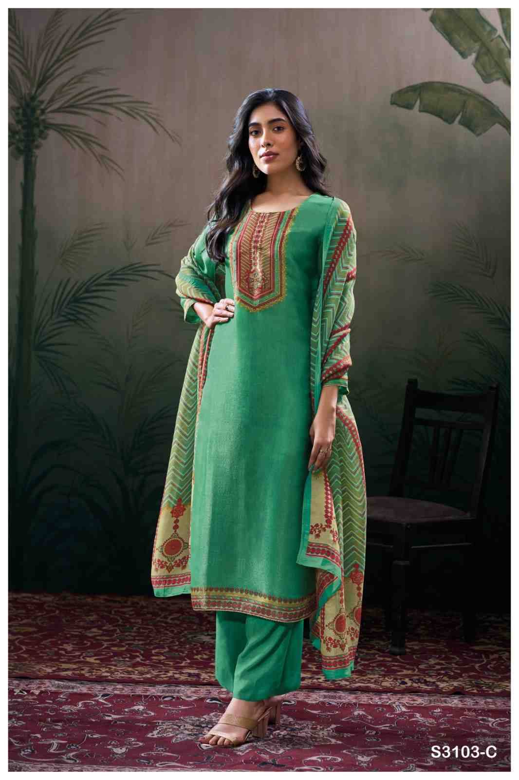 Kirthvi-3103 By Ganga Fashion 3103-A To 3103-D Series Beautiful Festive Suits Colorful Stylish Fancy Casual Wear & Ethnic Wear Pure Bemberg Silk Dresses At Wholesale Price