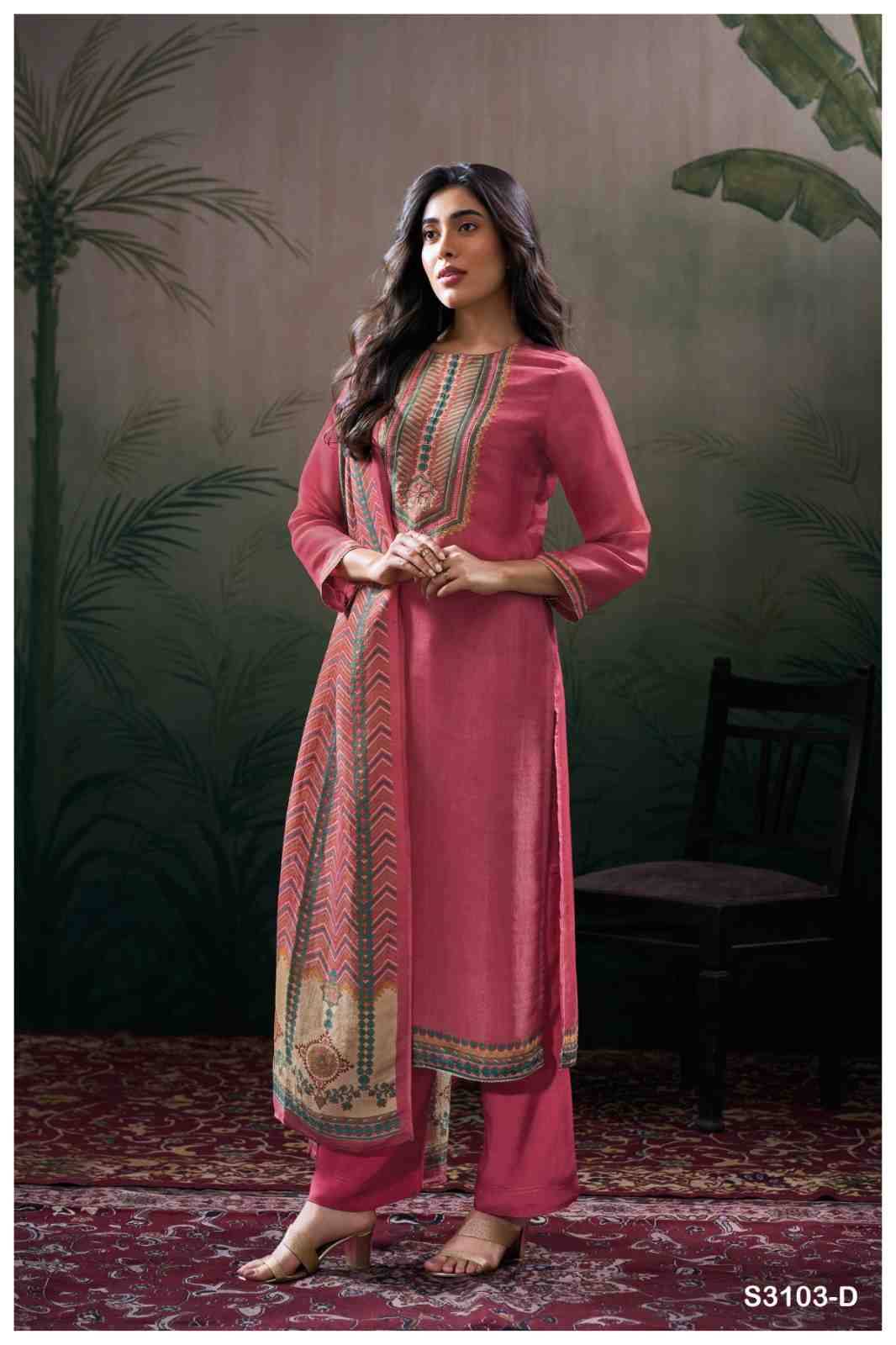 Kirthvi-3103 By Ganga Fashion 3103-A To 3103-D Series Beautiful Festive Suits Colorful Stylish Fancy Casual Wear & Ethnic Wear Pure Bemberg Silk Dresses At Wholesale Price