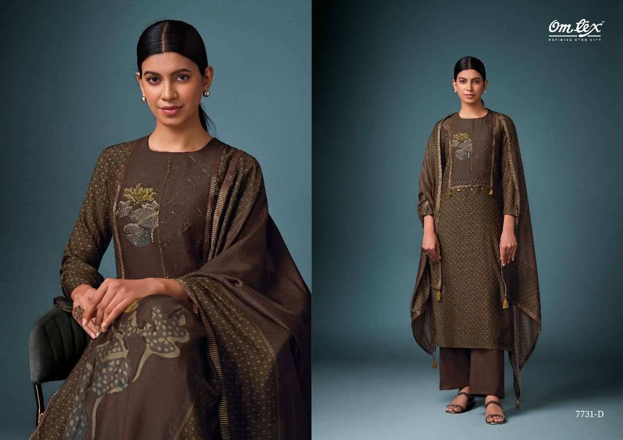 Jigyasa By Om Tex 7731-A To 7731-D Series Beautiful Festive Suits Colorful Stylish Fancy Casual Wear & Ethnic Wear Silk Print Dresses At Wholesale Price