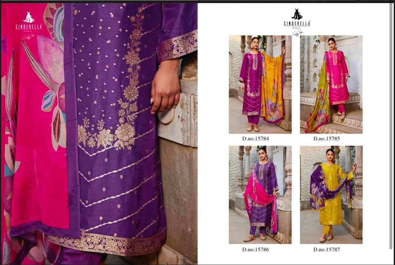 Shehnai By Cinderella 15784 To 15787 Series Beautiful Stylish Festive Suits Fancy Colorful Casual Wear & Ethnic Wear & Ready To Wear Silk Jacquard Dresses At Wholesale Price