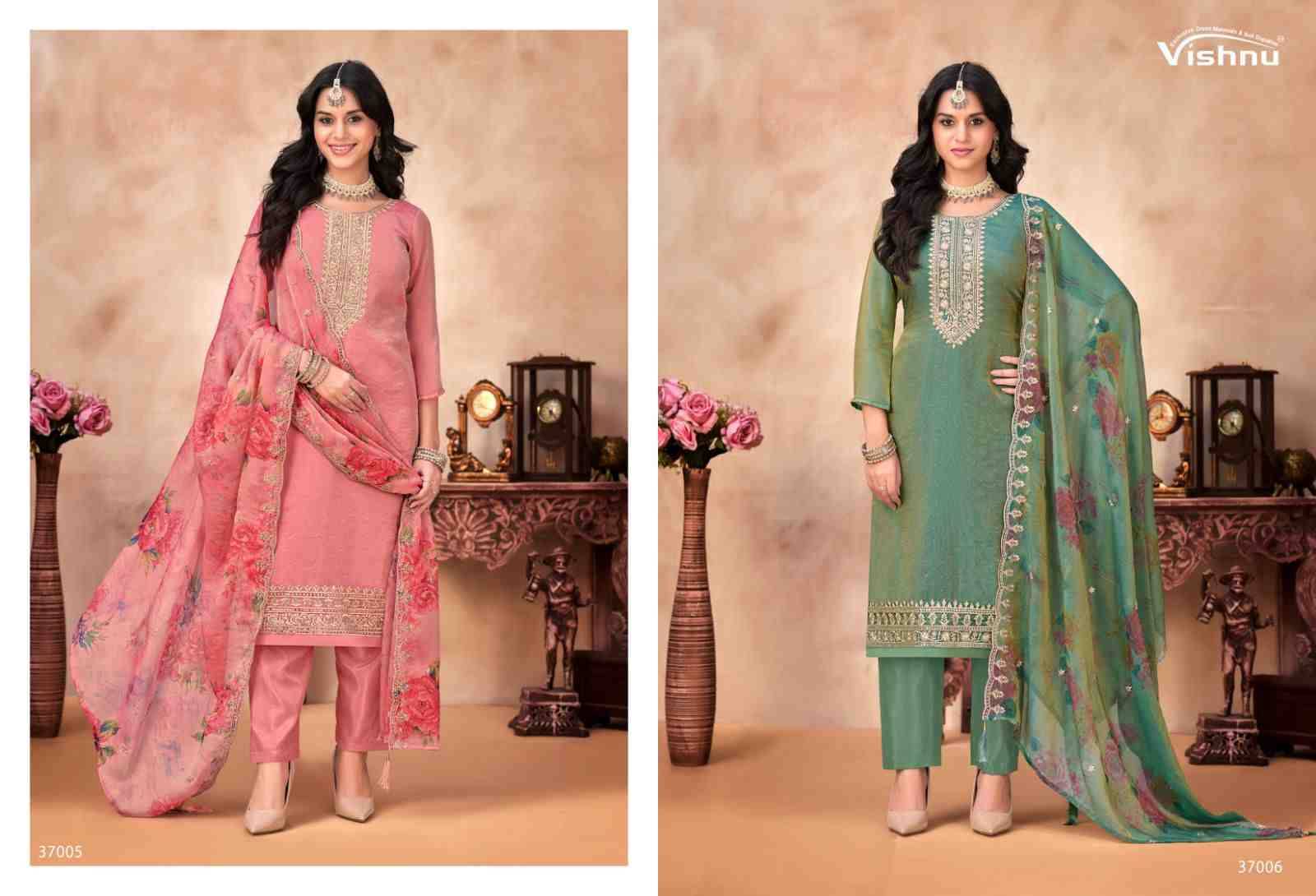 Navrang By Vishnu 37001 To 37010 Series Beautiful Stylish Festive Suits Fancy Colorful Casual Wear & Ethnic Wear & Ready To Wear Moss Dresses At Wholesale Price