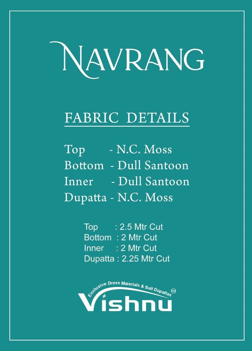 Navrang By Vishnu 37001 To 37010 Series Beautiful Stylish Festive Suits Fancy Colorful Casual Wear & Ethnic Wear & Ready To Wear Moss Dresses At Wholesale Price
