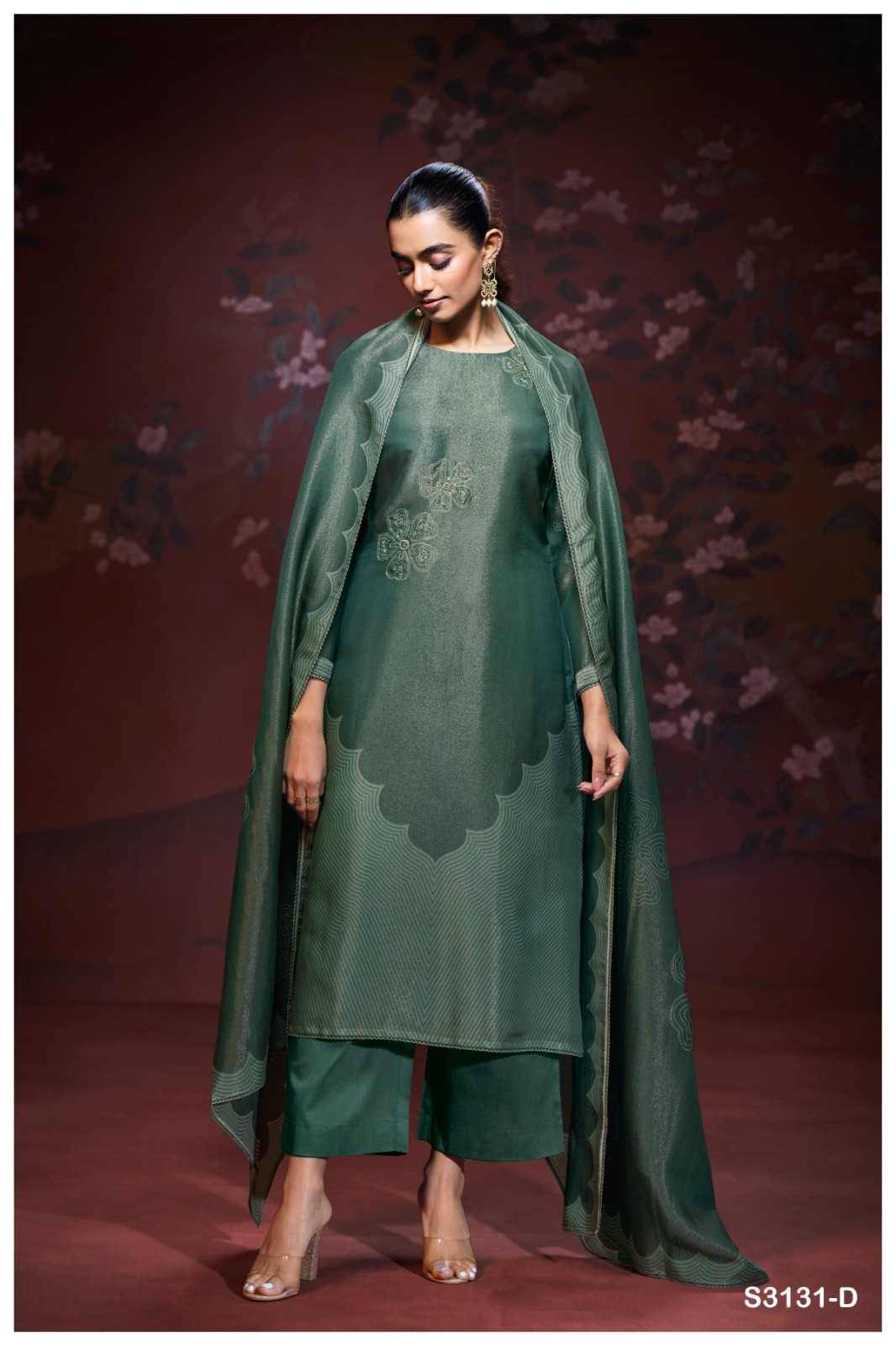 Sophia-3131 By Ganga Fashion 3131-A To 3131-D Series Beautiful Festive Suits Colorful Stylish Fancy Casual Wear & Ethnic Wear Pure Bemberg Silk Jacquard Dresses At Wholesale Price