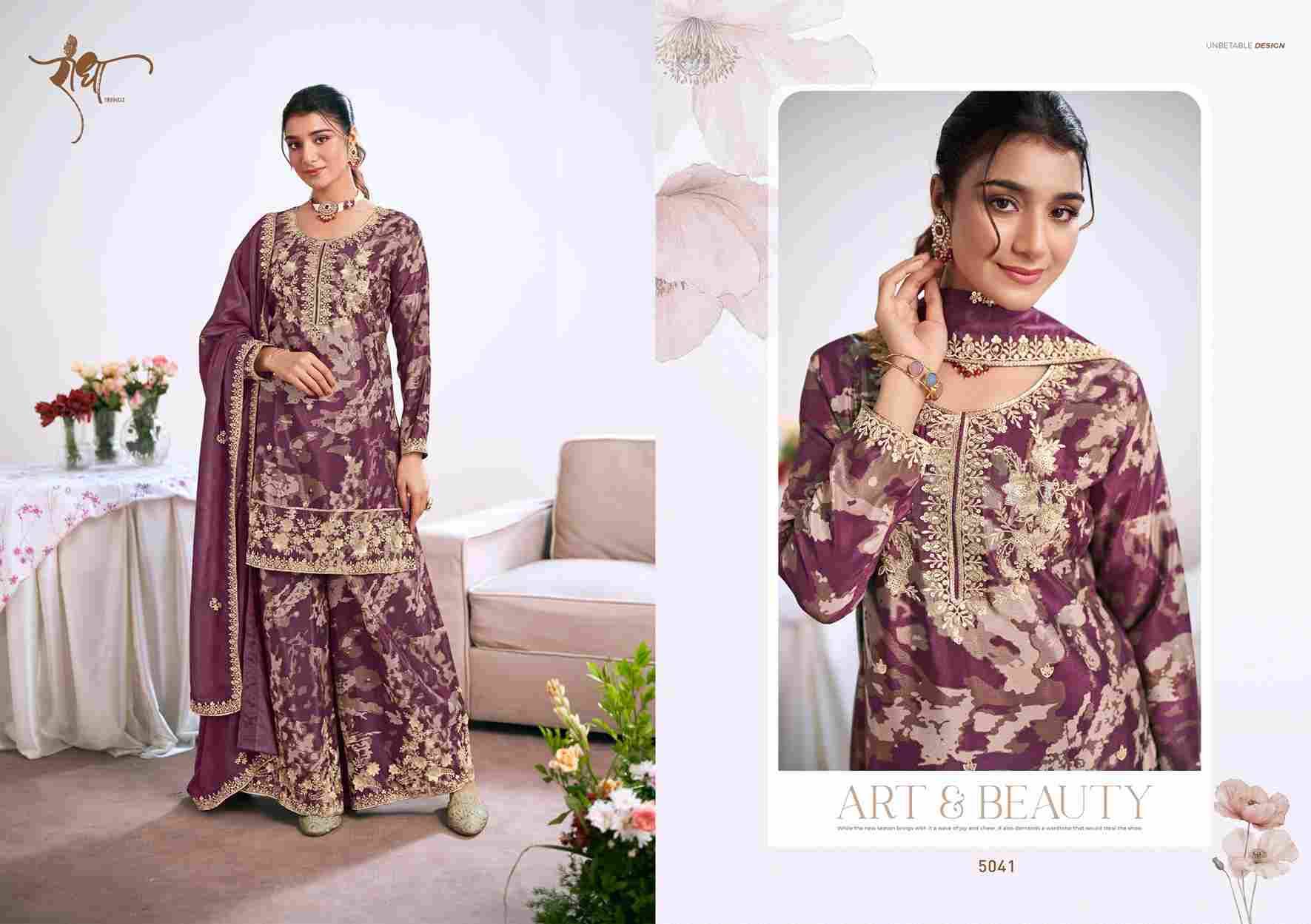 Zeel By Radha Trendz 5044 To 5044 Series Designer Sharara Suits Beautiful Fancy Colorful Stylish Party Wear & Occasional Wear Premium Chinnon Dresses At Wholesale Price
