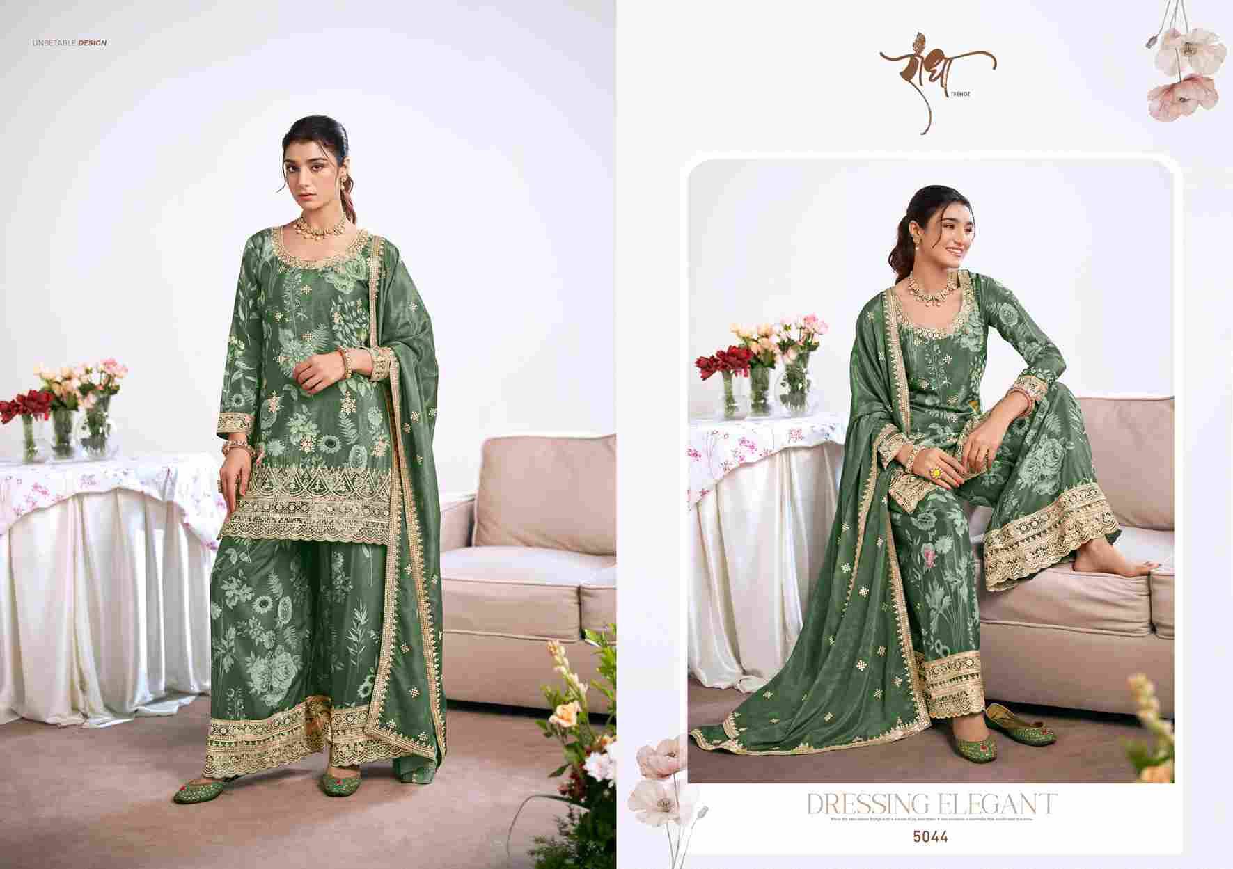 Zeel By Radha Trendz 5044 To 5044 Series Designer Sharara Suits Beautiful Fancy Colorful Stylish Party Wear & Occasional Wear Premium Chinnon Dresses At Wholesale Price