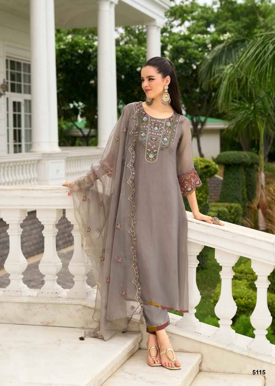 Leana By PRM Trendz 5113 To 5118 Series Beautiful Festive Suits Colorful Stylish Fancy Casual Wear & Ethnic Wear Organza Dresses At Wholesale Price