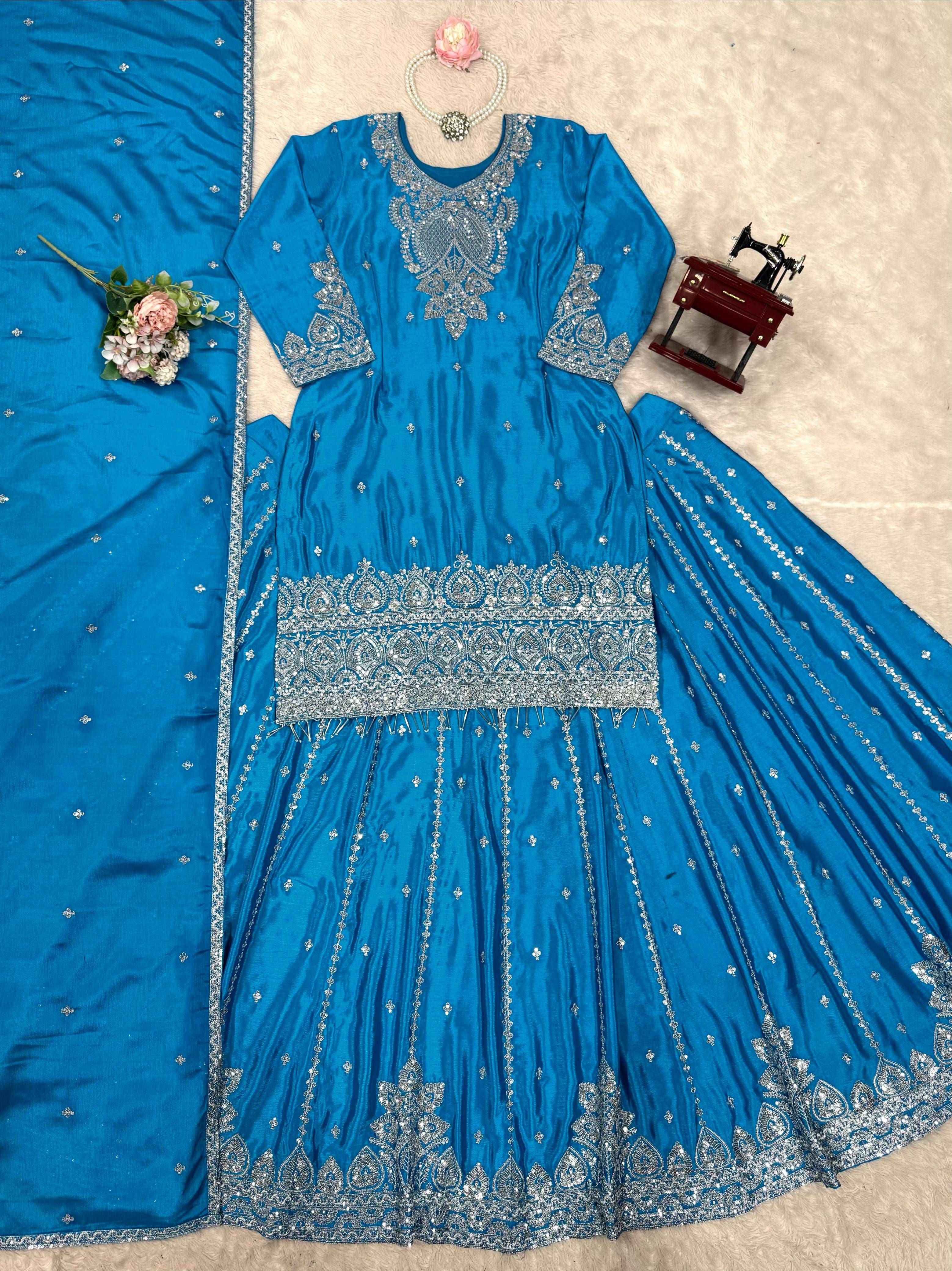 K-1525 By Fashid Wholesale 01 To 03 Series Wear Collection Beautiful Stylish Colorful Fancy Party Wear & Occasional Wear Chinnon Silk Lehengas At Wholesale Price