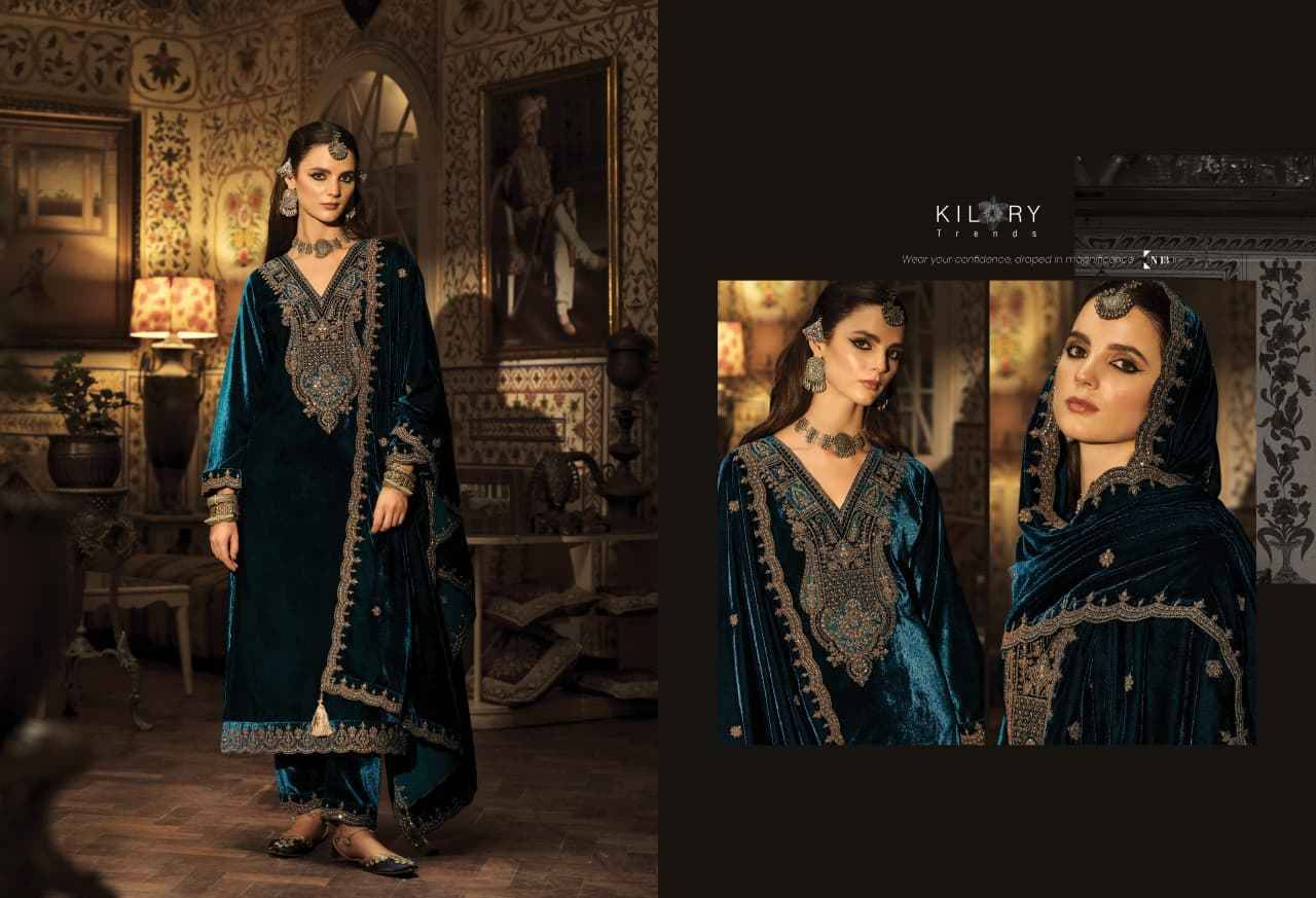 Noor-E-Dariya By Kilory 11 To 16 Series Designer Festive Suits Beautiful Fancy Colorful Stylish Party Wear & Occasional Wear Pure Velvet Dresses At Wholesale Price