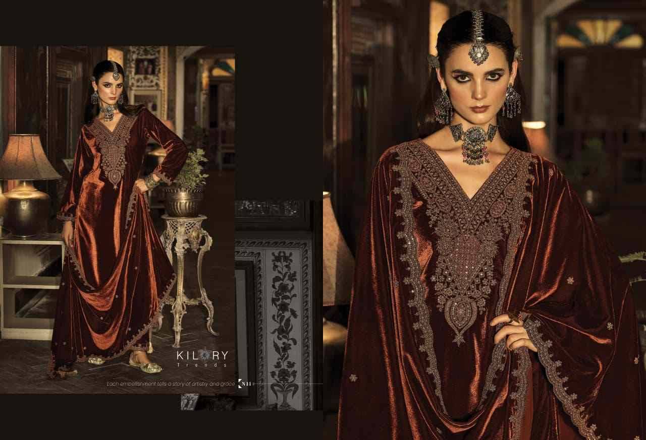 Noor-E-Dariya By Kilory 11 To 16 Series Designer Festive Suits Beautiful Fancy Colorful Stylish Party Wear & Occasional Wear Pure Velvet Dresses At Wholesale Price