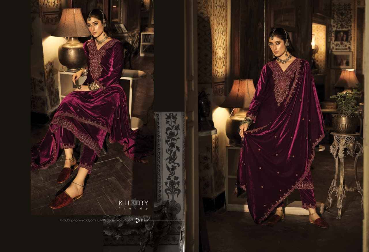 Noor-E-Dariya By Kilory 11 To 16 Series Designer Festive Suits Beautiful Fancy Colorful Stylish Party Wear & Occasional Wear Pure Velvet Dresses At Wholesale Price