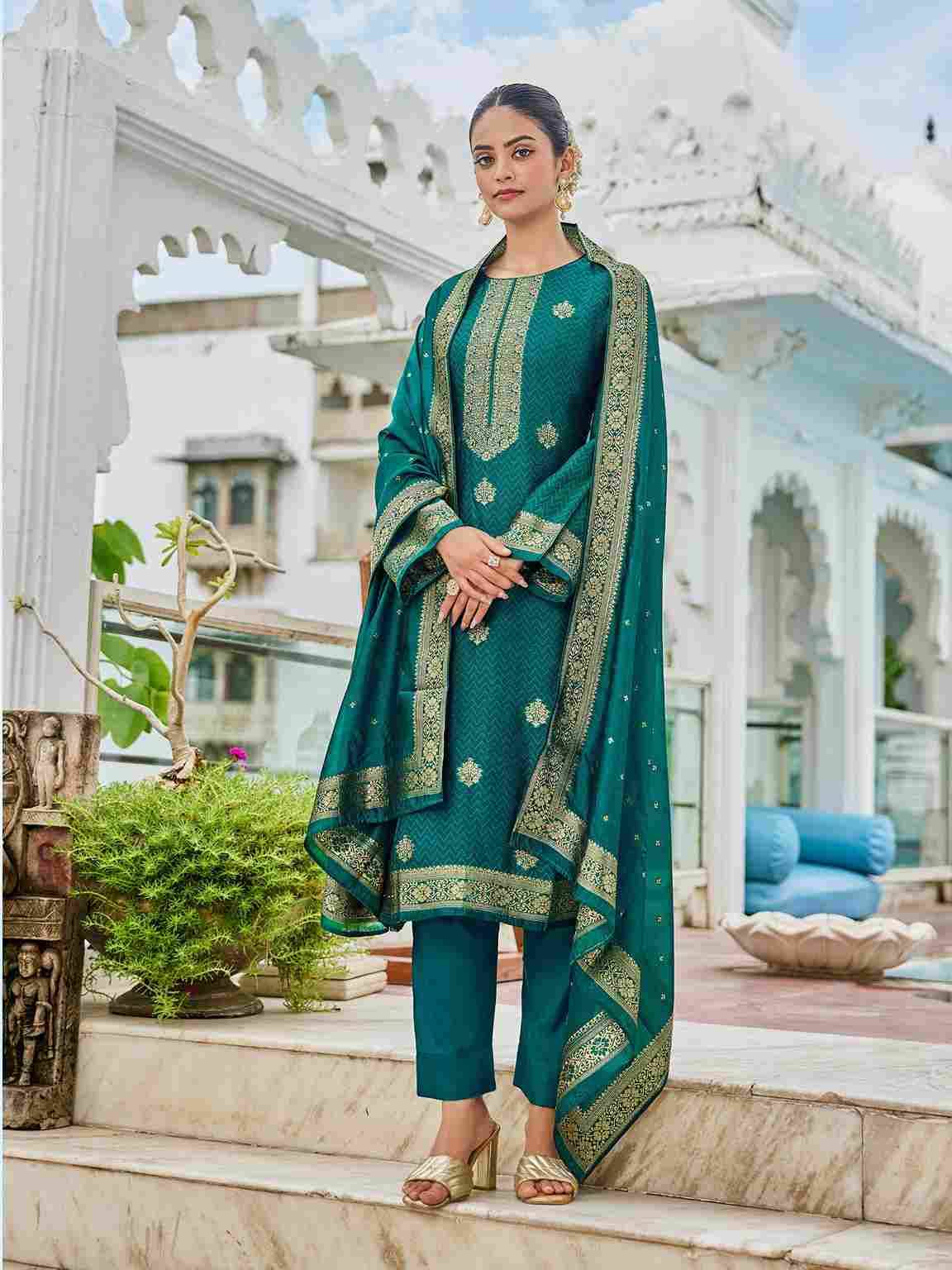Malhar By Ibiza 16034 To 16037 Series Designer Festive Suits Beautiful Fancy Stylish Colorful Party Wear & Occasional Wear Pure Bangalori Silk Jacquard Dresses At Wholesale Price