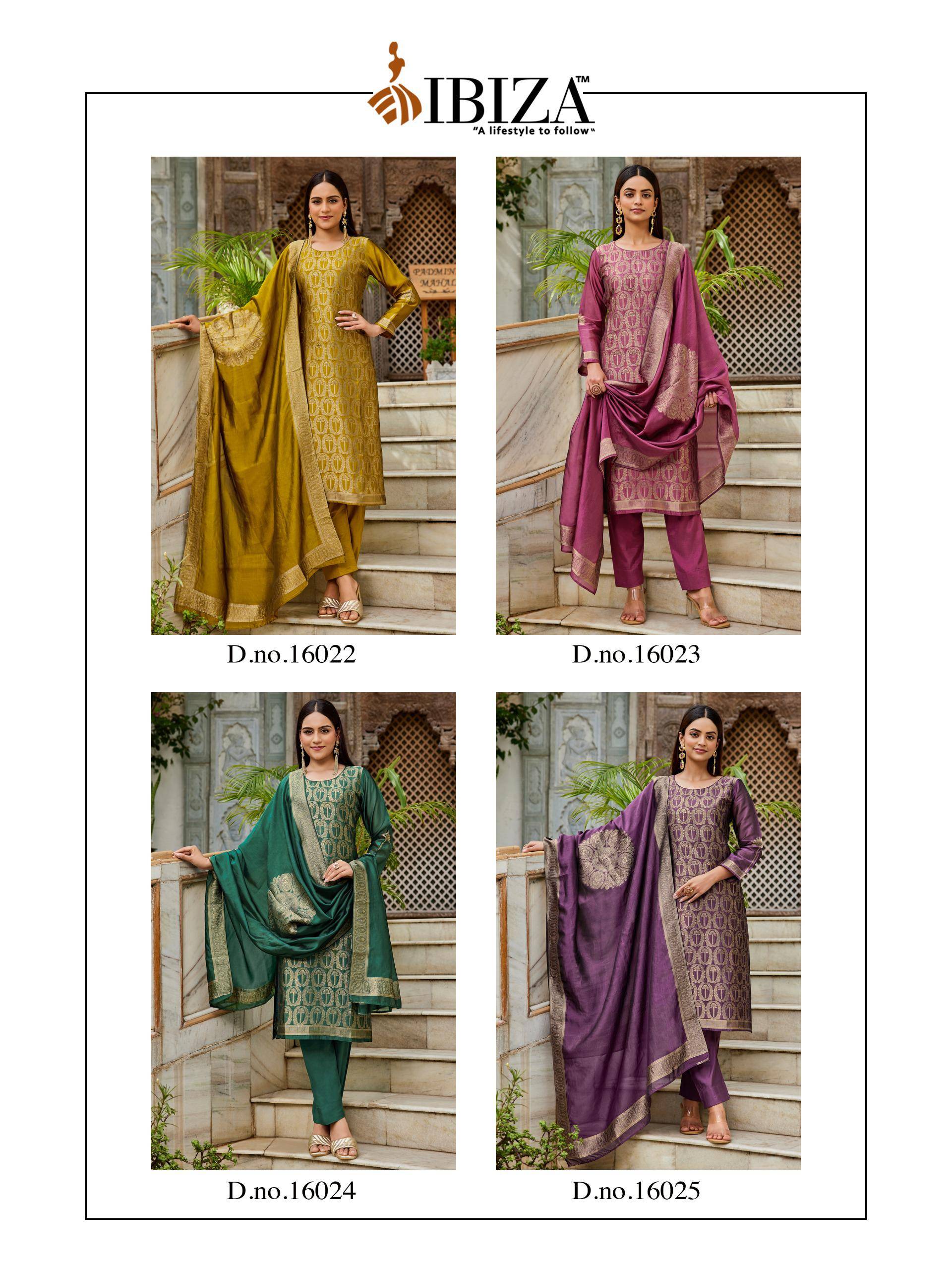 Carol By Ibiza 16022 To 16025 Series Designer Festive Suits Beautiful Fancy Stylish Colorful Party Wear & Occasional Wear Pure Bangalori Silk Jacquard Dresses At Wholesale Price
