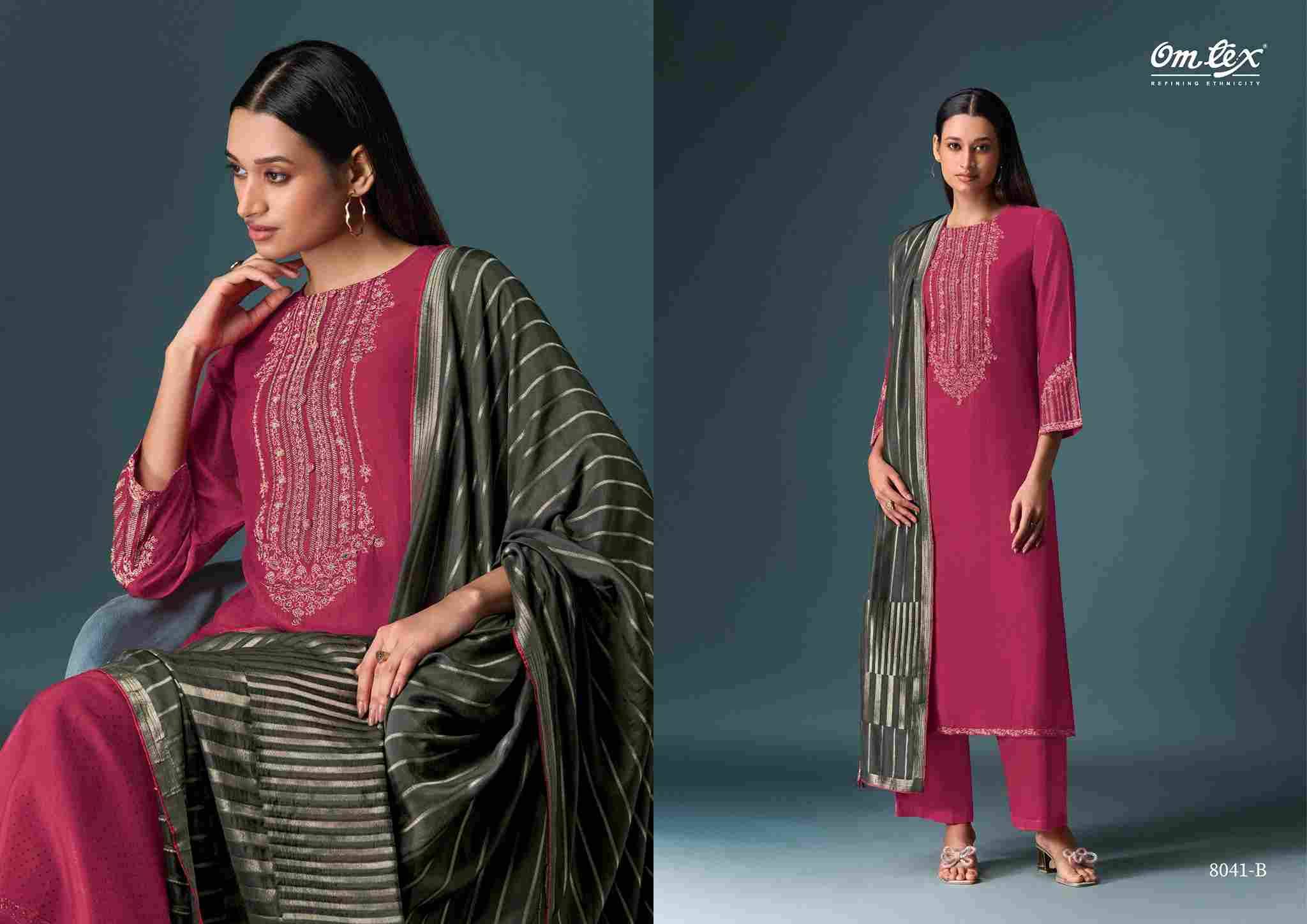 Yugvika By Om Tex 8041-A To 8041-C Series Beautiful Festive Suits Colorful Stylish Fancy Casual Wear & Ethnic Wear Silk Print Dresses At Wholesale Price