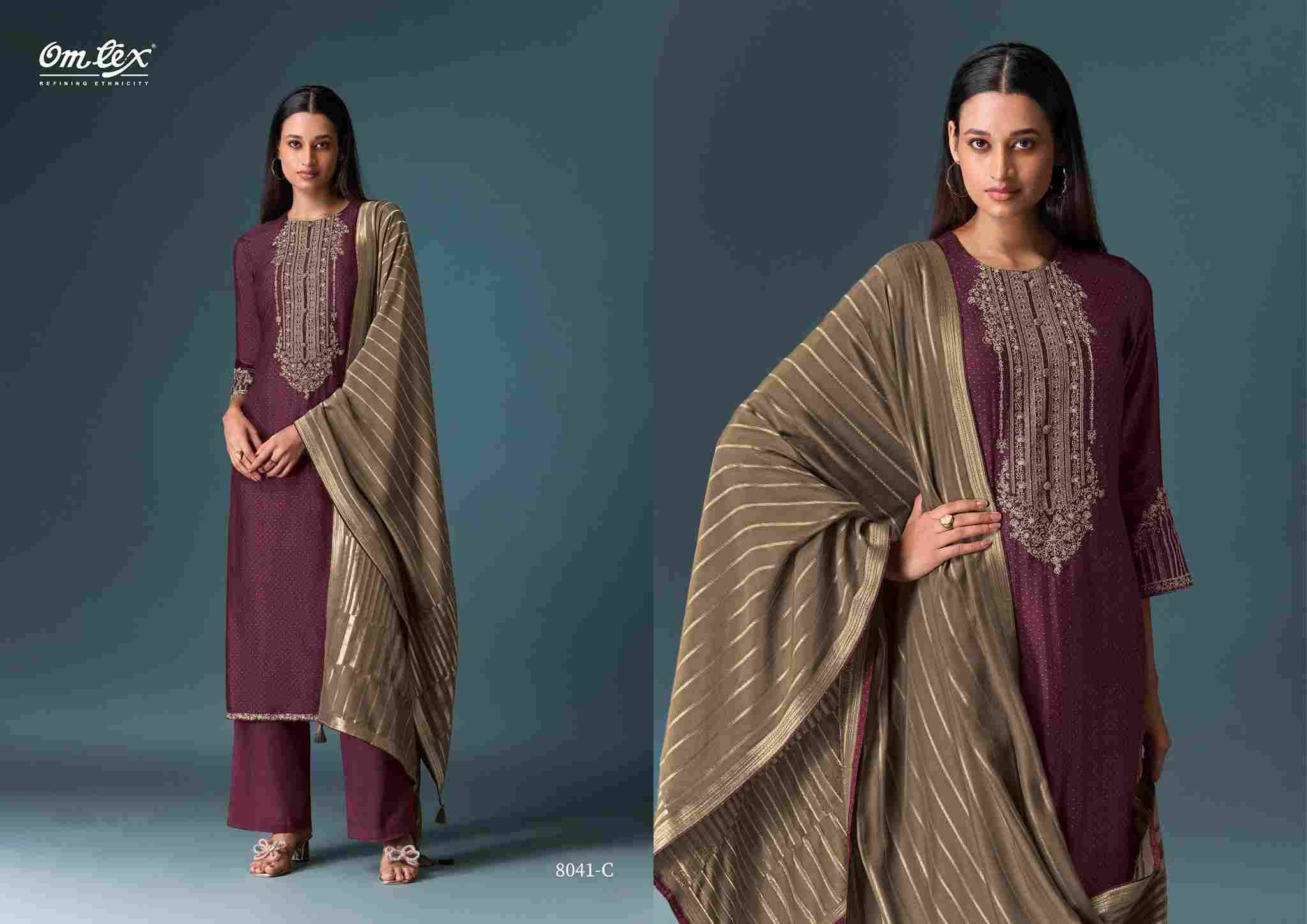 Yugvika By Om Tex 8041-A To 8041-C Series Beautiful Festive Suits Colorful Stylish Fancy Casual Wear & Ethnic Wear Silk Print Dresses At Wholesale Price