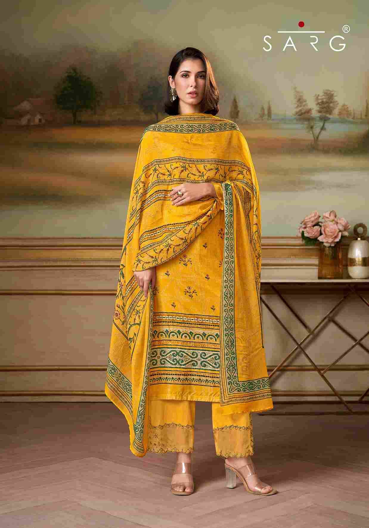 Saaj By Sarg Beautiful Stylish Festive Suits Fancy Colorful Casual Wear & Ethnic Wear & Ready To Wear Pure Muslin Silk Print Dresses At Wholesale Price