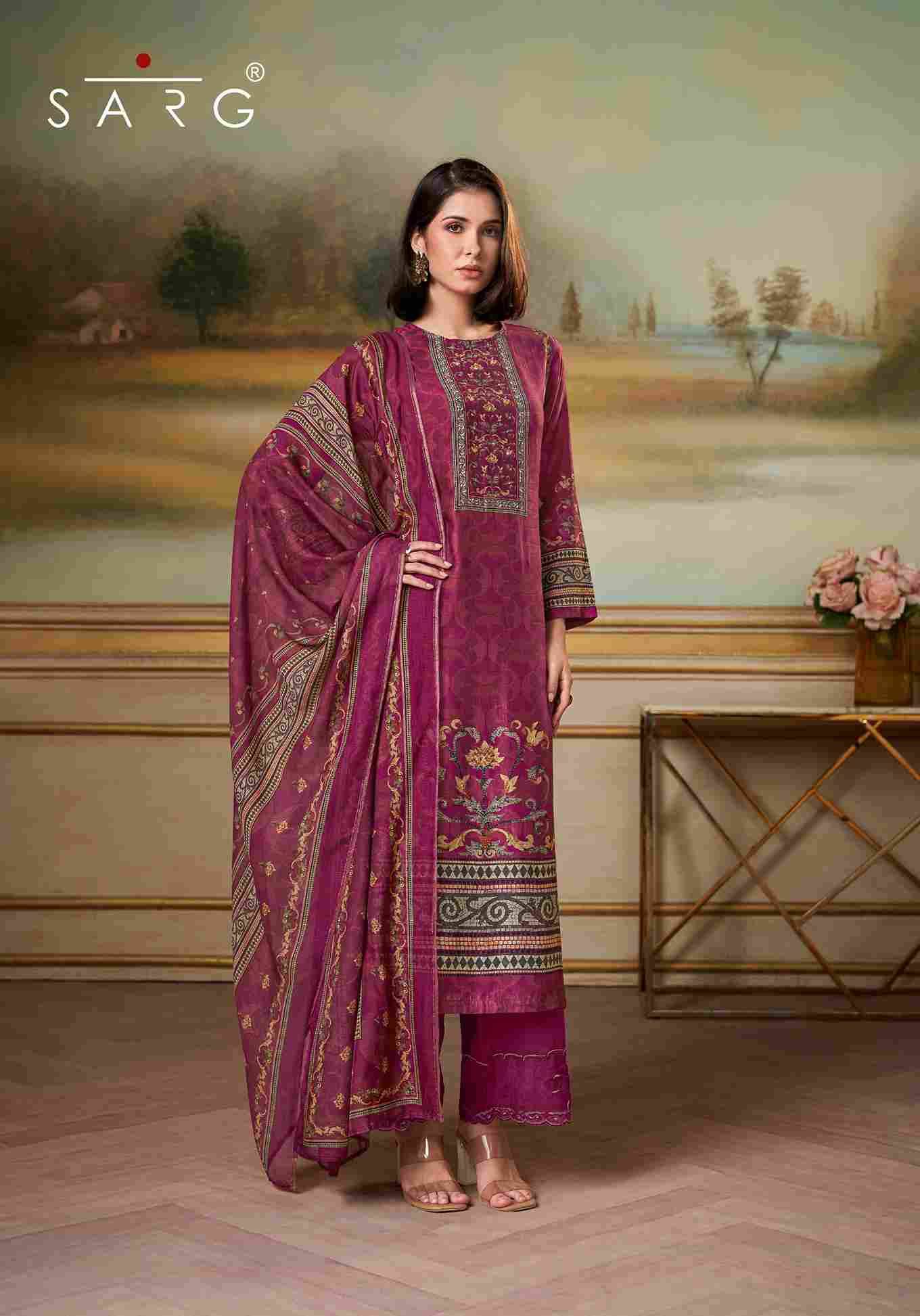 Saaj By Sarg Beautiful Stylish Festive Suits Fancy Colorful Casual Wear & Ethnic Wear & Ready To Wear Pure Muslin Silk Print Dresses At Wholesale Price