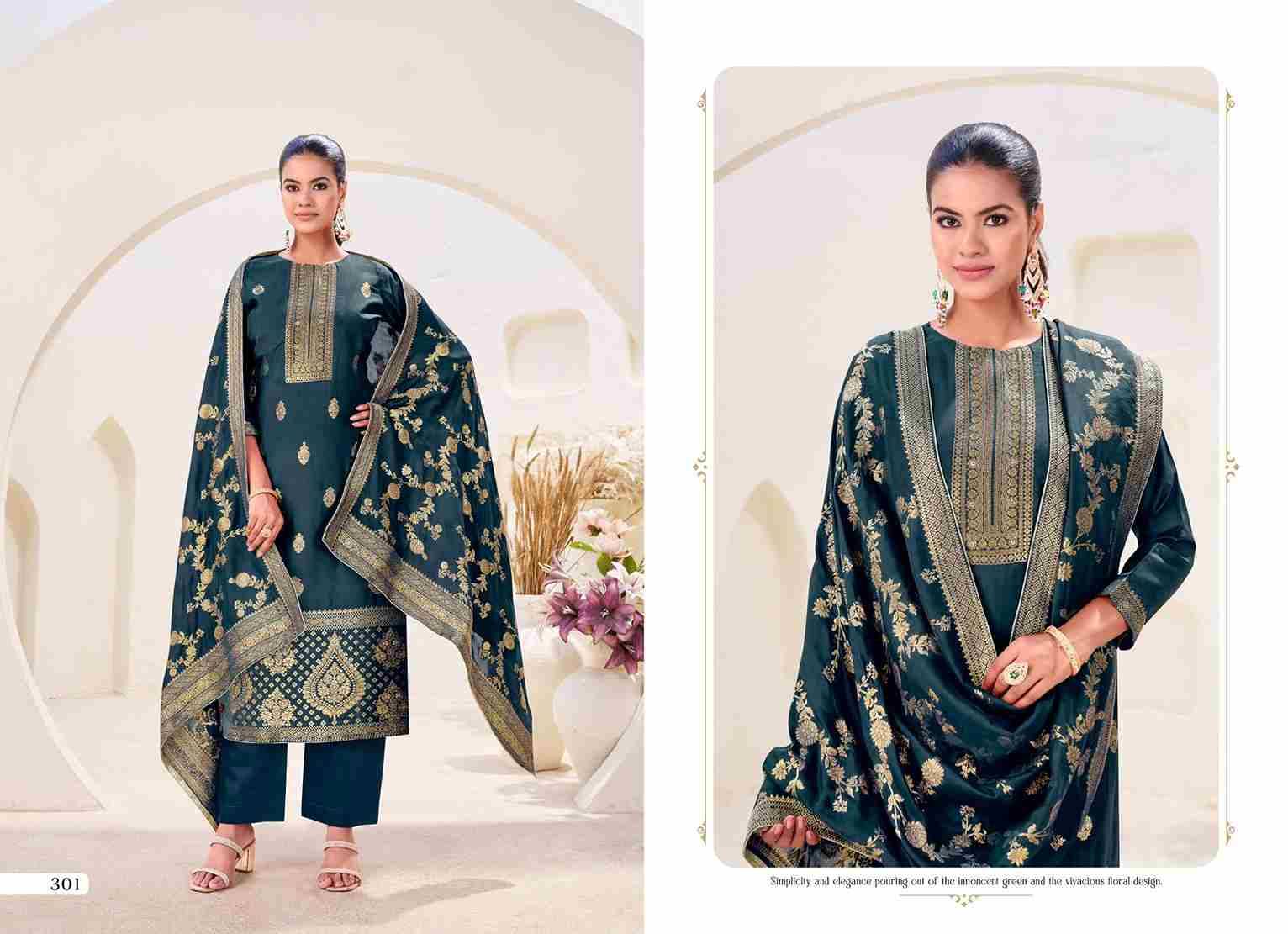 Sezna By Tanishk Fashion 301 To 304 Series Beautiful Festive Suits Colorful Stylish Fancy Casual Wear & Ethnic Wear Muslin Jacquard Dresses At Wholesale Price