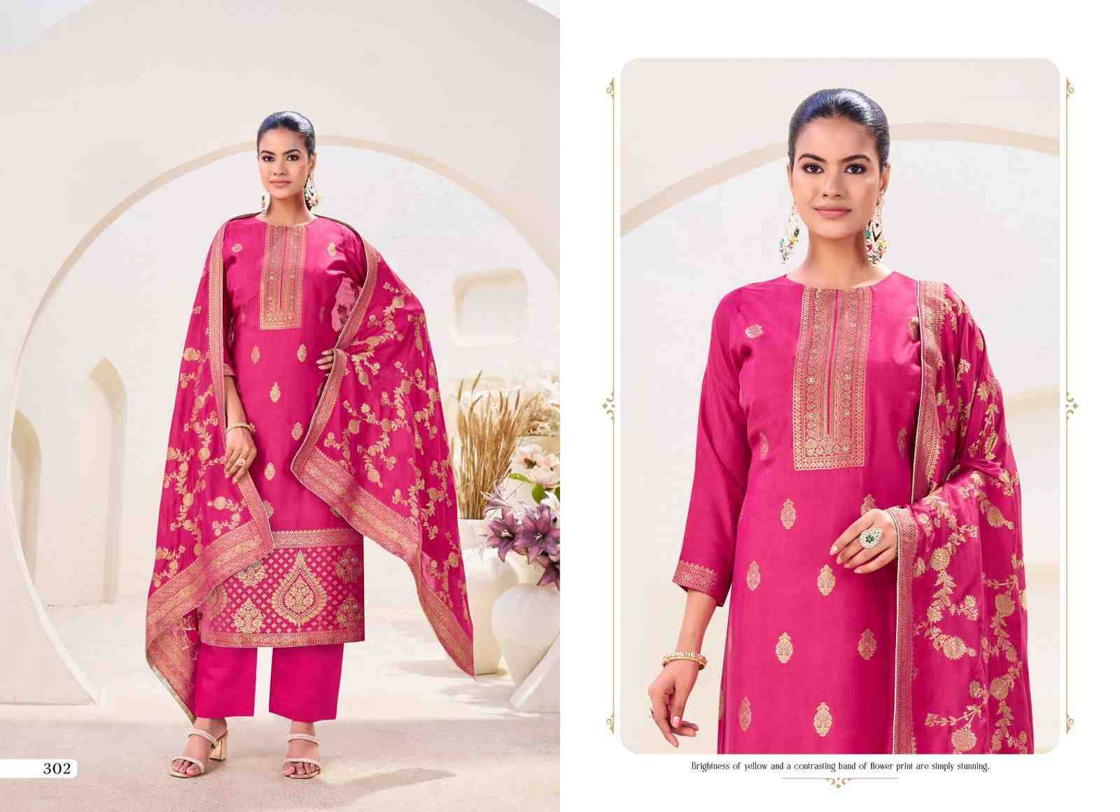 Sezna By Tanishk Fashion 301 To 304 Series Beautiful Festive Suits Colorful Stylish Fancy Casual Wear & Ethnic Wear Muslin Jacquard Dresses At Wholesale Price