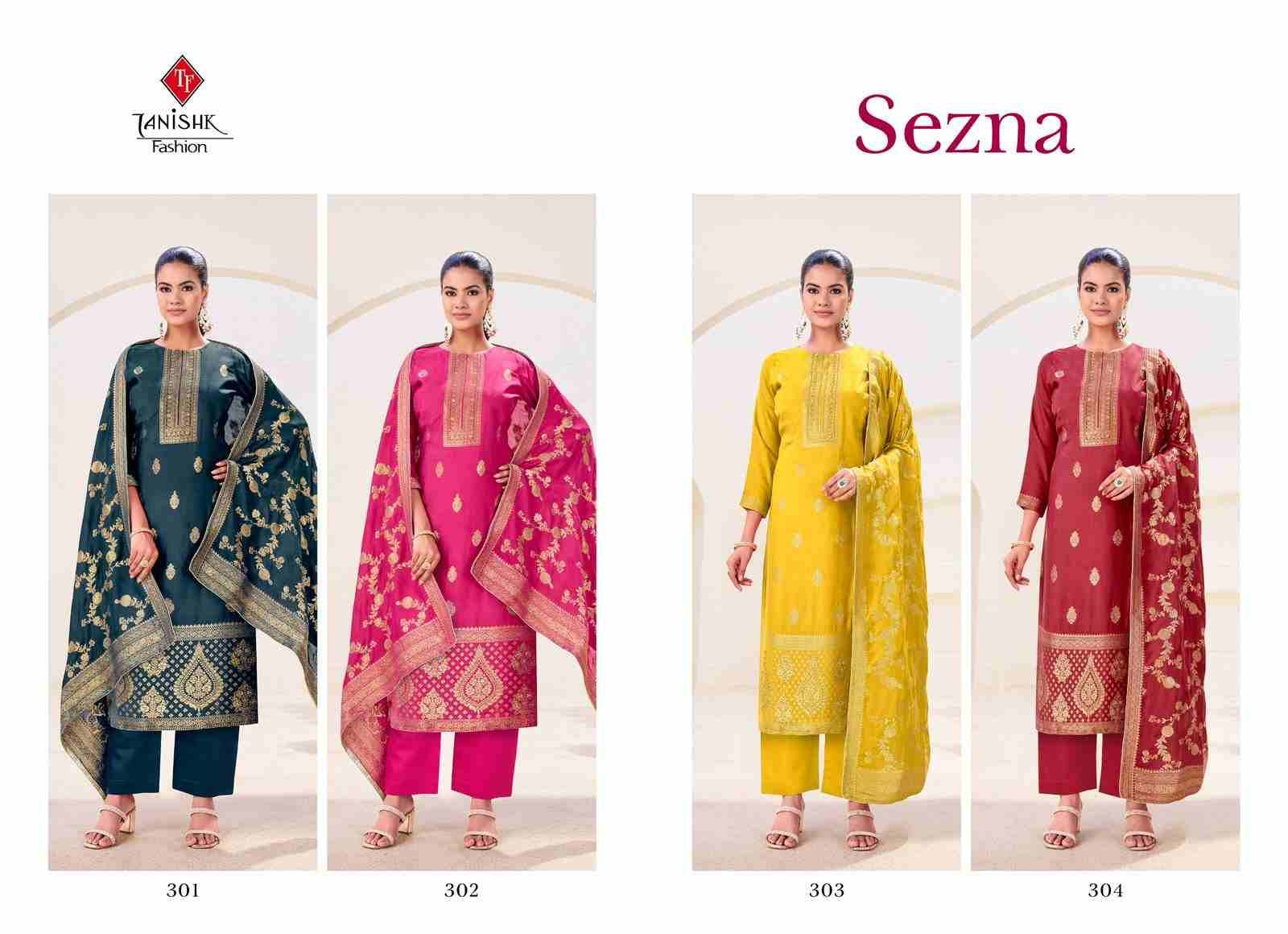 Sezna By Tanishk Fashion 301 To 304 Series Beautiful Festive Suits Colorful Stylish Fancy Casual Wear & Ethnic Wear Muslin Jacquard Dresses At Wholesale Price