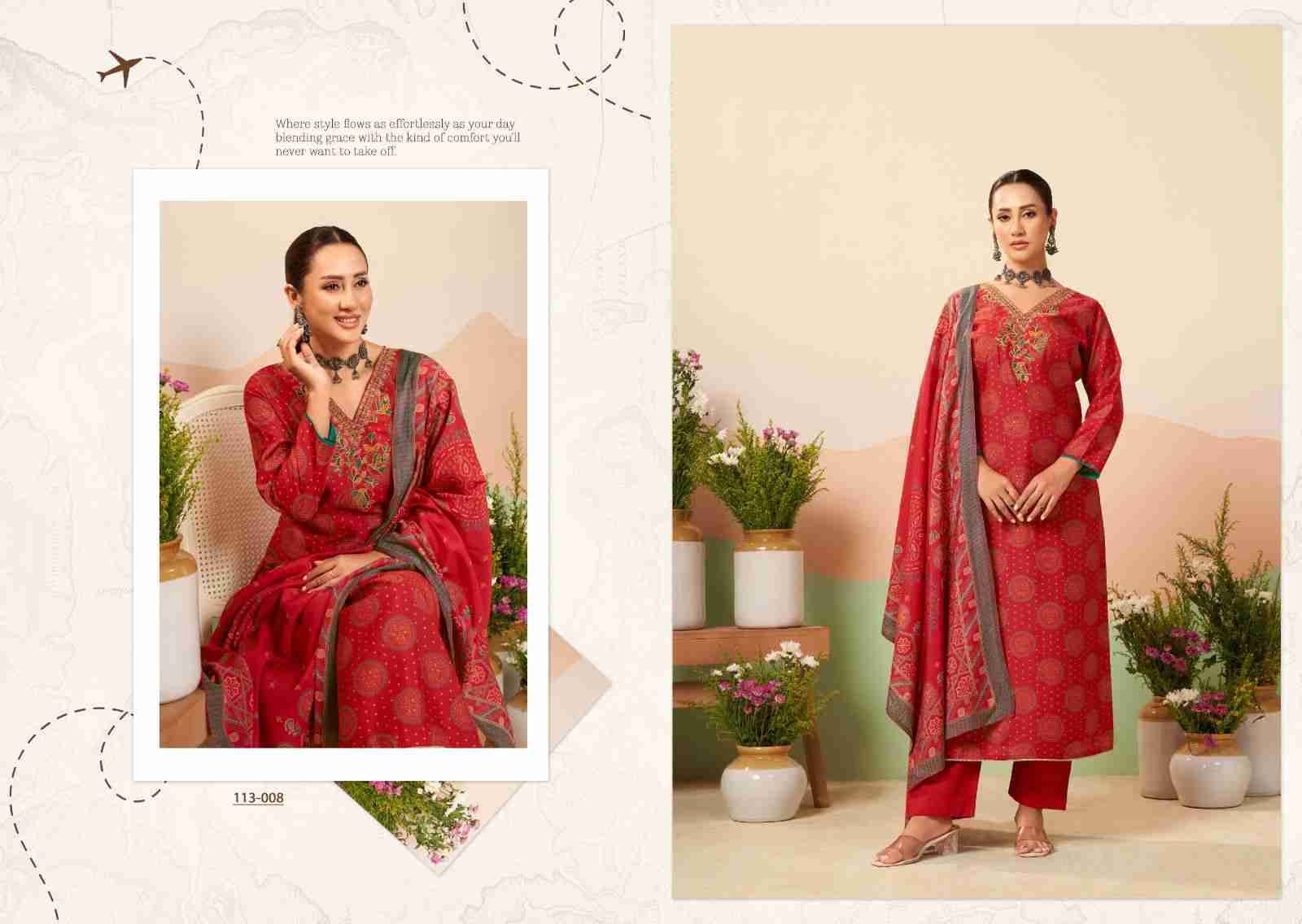 Sayuri By Nishant Fashion 113-001 To 113-008 Series Beautiful Festive Suits Stylish Fancy Colorful Party Wear & Occasional Wear Muslin Silk Dresses At Wholesale Price