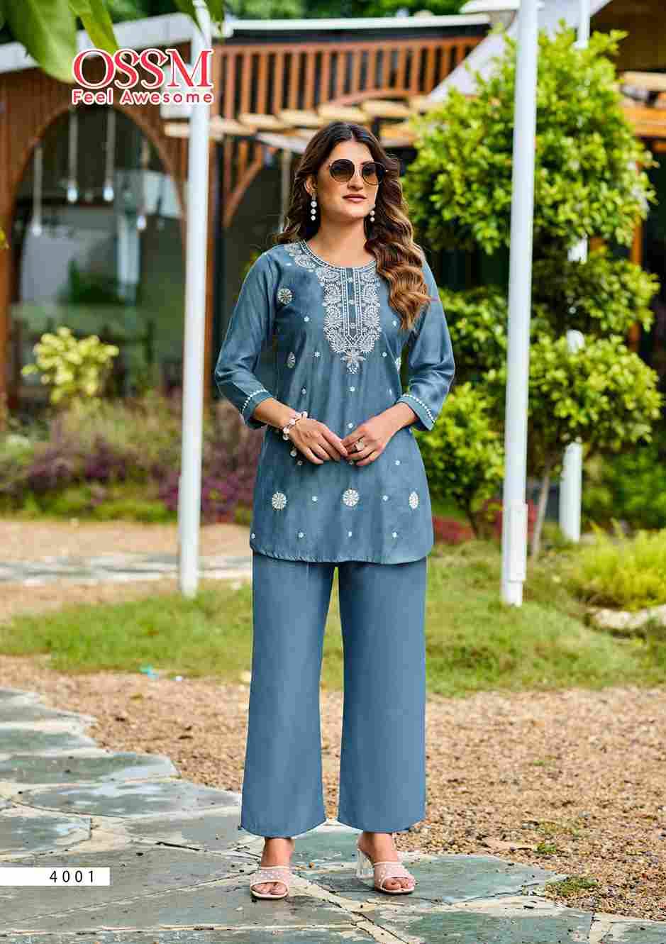 Vama Vol-4 By Ossm 4001 To 4006 Series Designer Stylish Fancy Colorful Beautiful Party Wear & Ethnic Wear Collection Viscose Silk Co-Ord At Wholesale Price