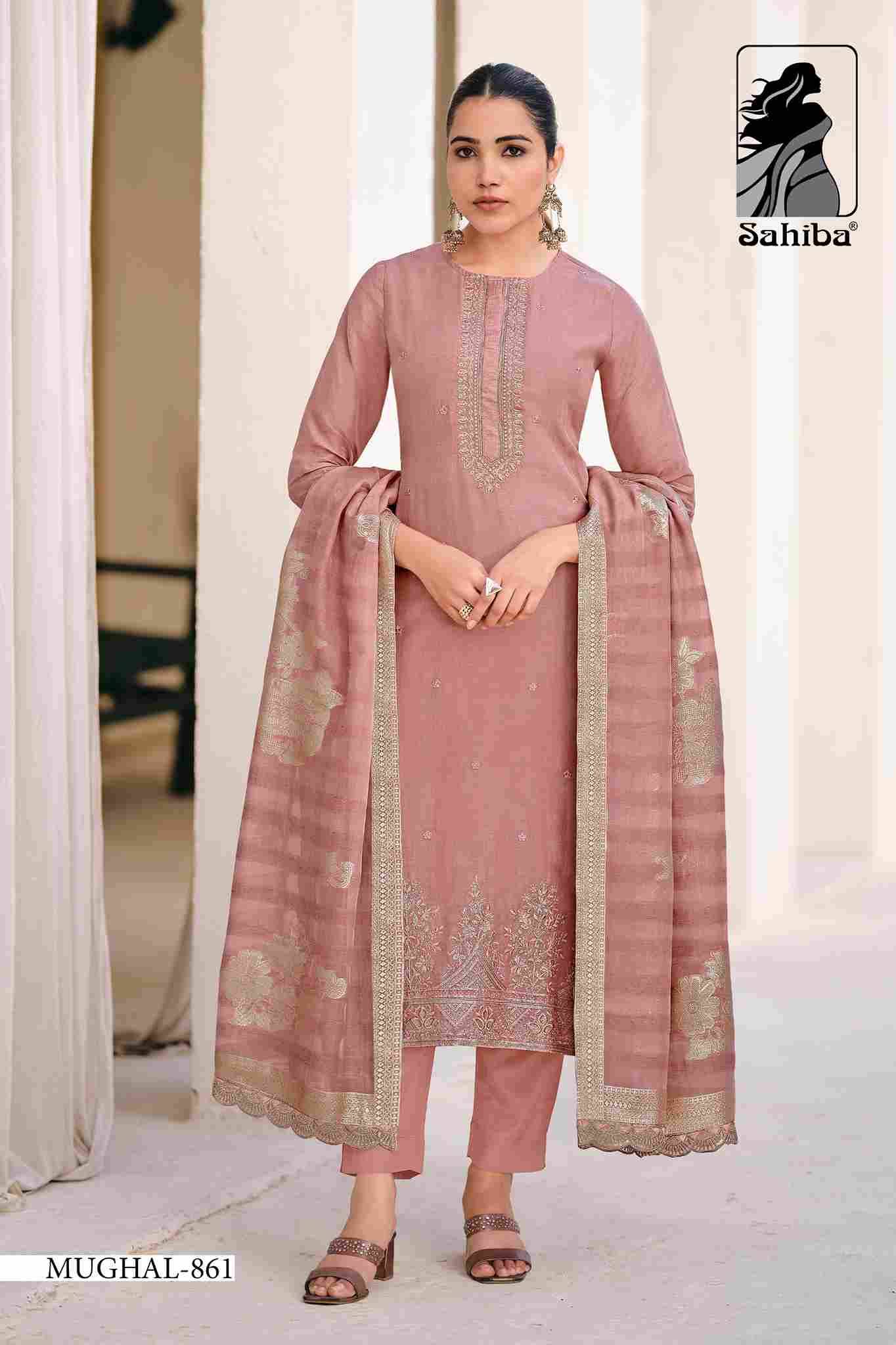 Mughal By Sahiba Fabrics Beautiful Festive Suits Colorful Stylish Fancy Casual Wear & Ethnic Wear Organza Linen Dresses At Wholesale Price