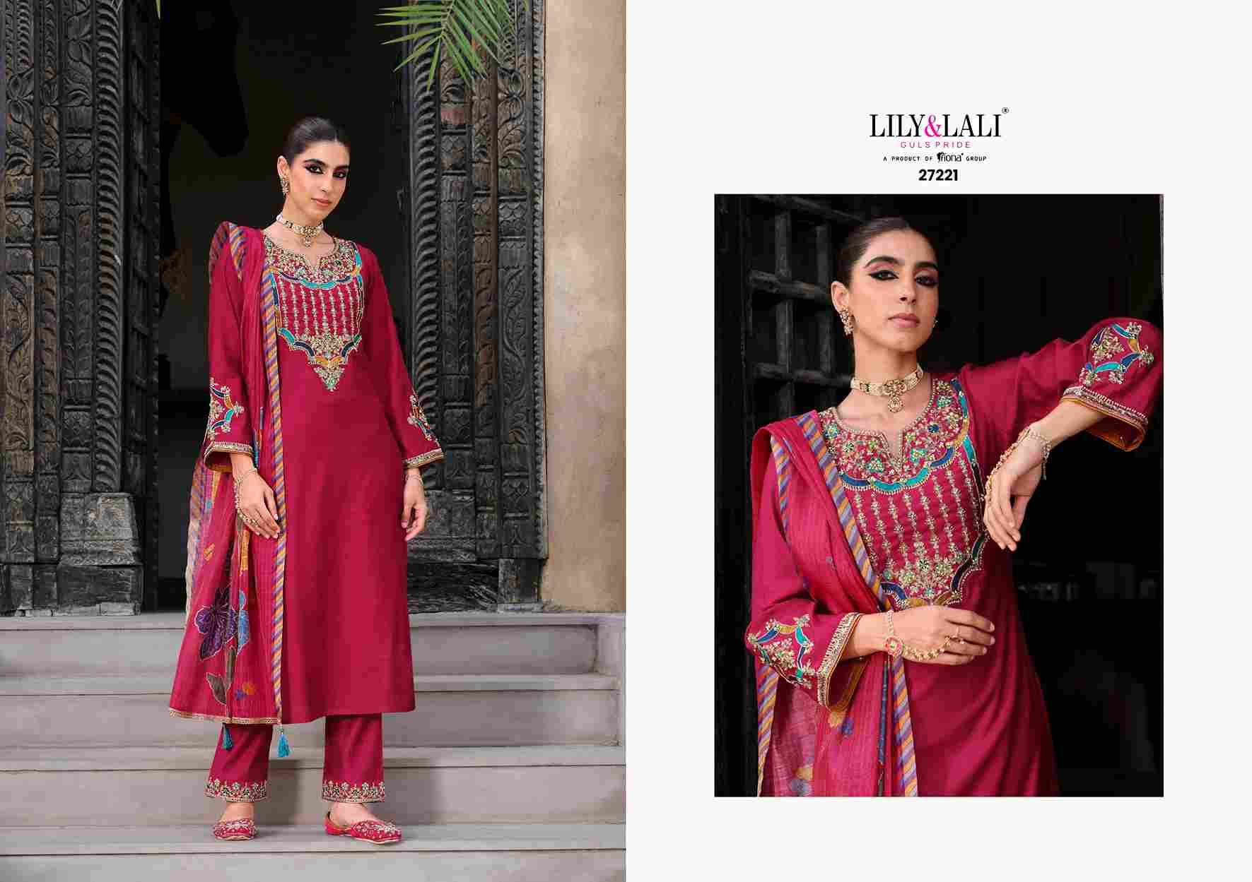 Deepika By Lily And Lali 27221 To 27224 Series Beautiful Festive Suits Colorful Stylish Fancy Casual Wear & Ethnic Wear Simmer Silk Embroidery Dresses At Wholesale Price