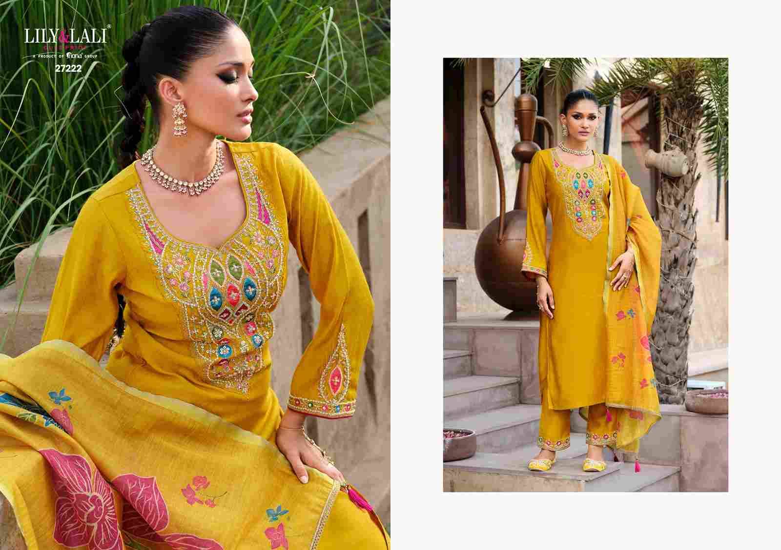 Deepika By Lily And Lali 27221 To 27224 Series Beautiful Festive Suits Colorful Stylish Fancy Casual Wear & Ethnic Wear Simmer Silk Embroidery Dresses At Wholesale Price