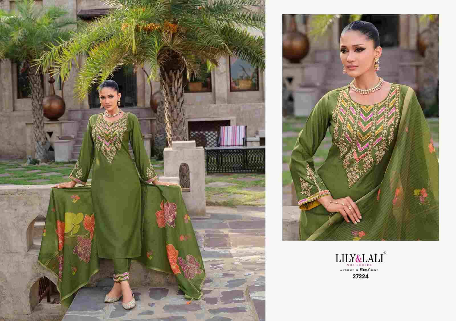 Deepika By Lily And Lali 27221 To 27224 Series Beautiful Festive Suits Colorful Stylish Fancy Casual Wear & Ethnic Wear Simmer Silk Embroidery Dresses At Wholesale Price
