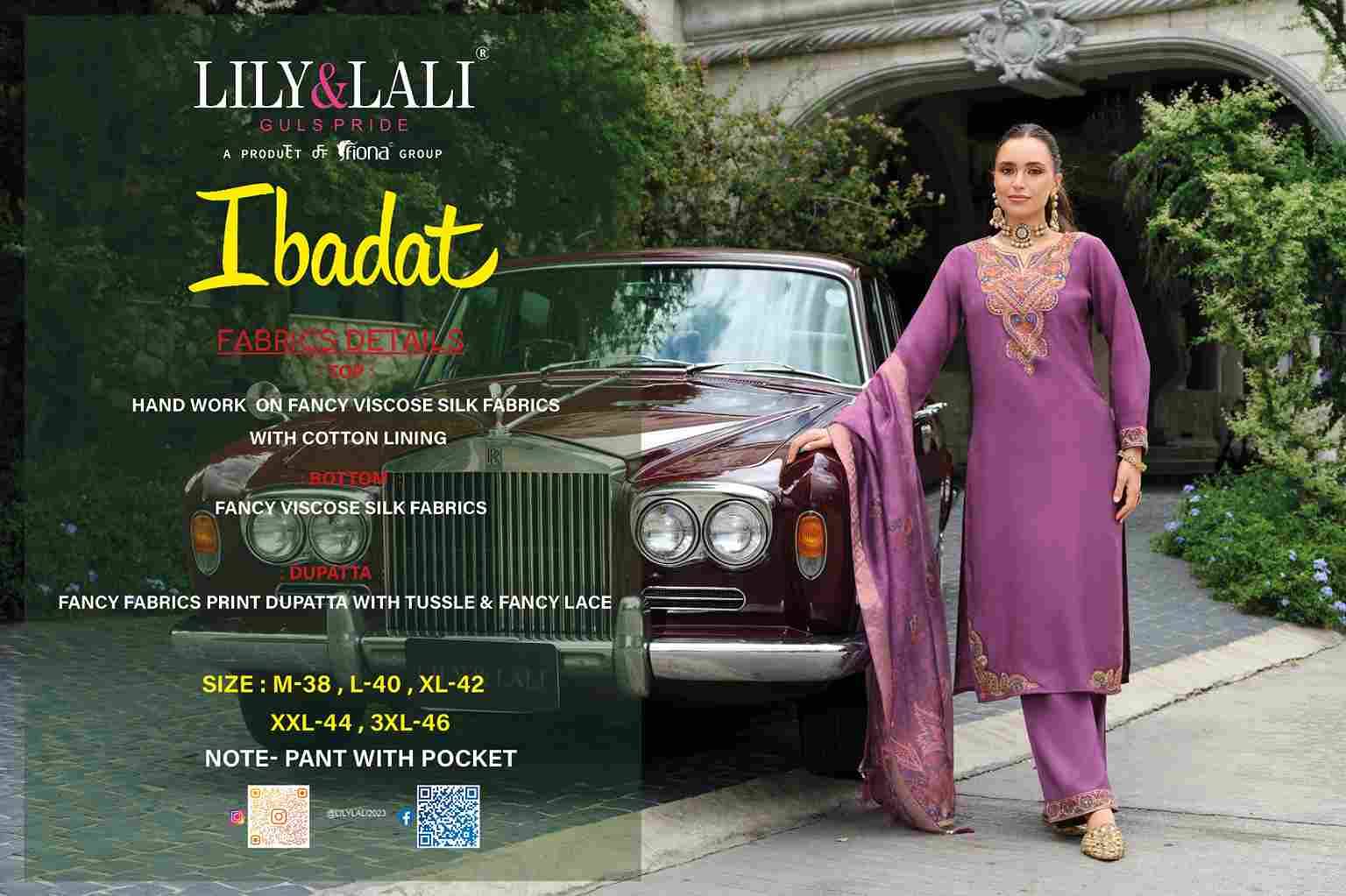 Ibadat By Lily And Lali 27471 To 27474 Series Beautiful Festive Suits Colorful Stylish Fancy Casual Wear & Ethnic Wear Viscose Silk Embroidery Dresses At Wholesale Price