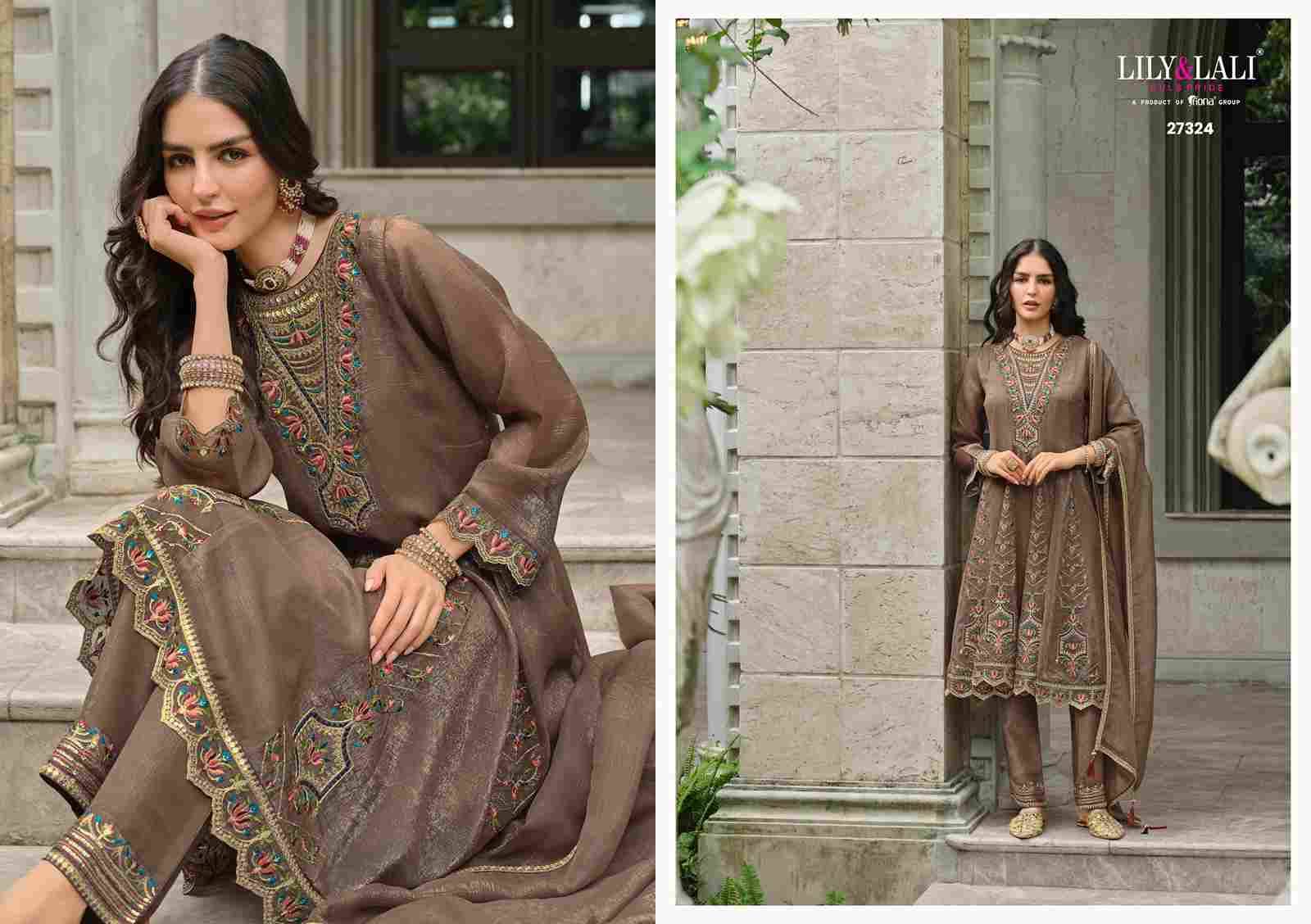 Aasma By Lily And Lali 27321 To 27324 Series Beautiful Festive Suits Colorful Stylish Fancy Casual Wear & Ethnic Wear Simmer Silk Embroidery Dresses At Wholesale Price