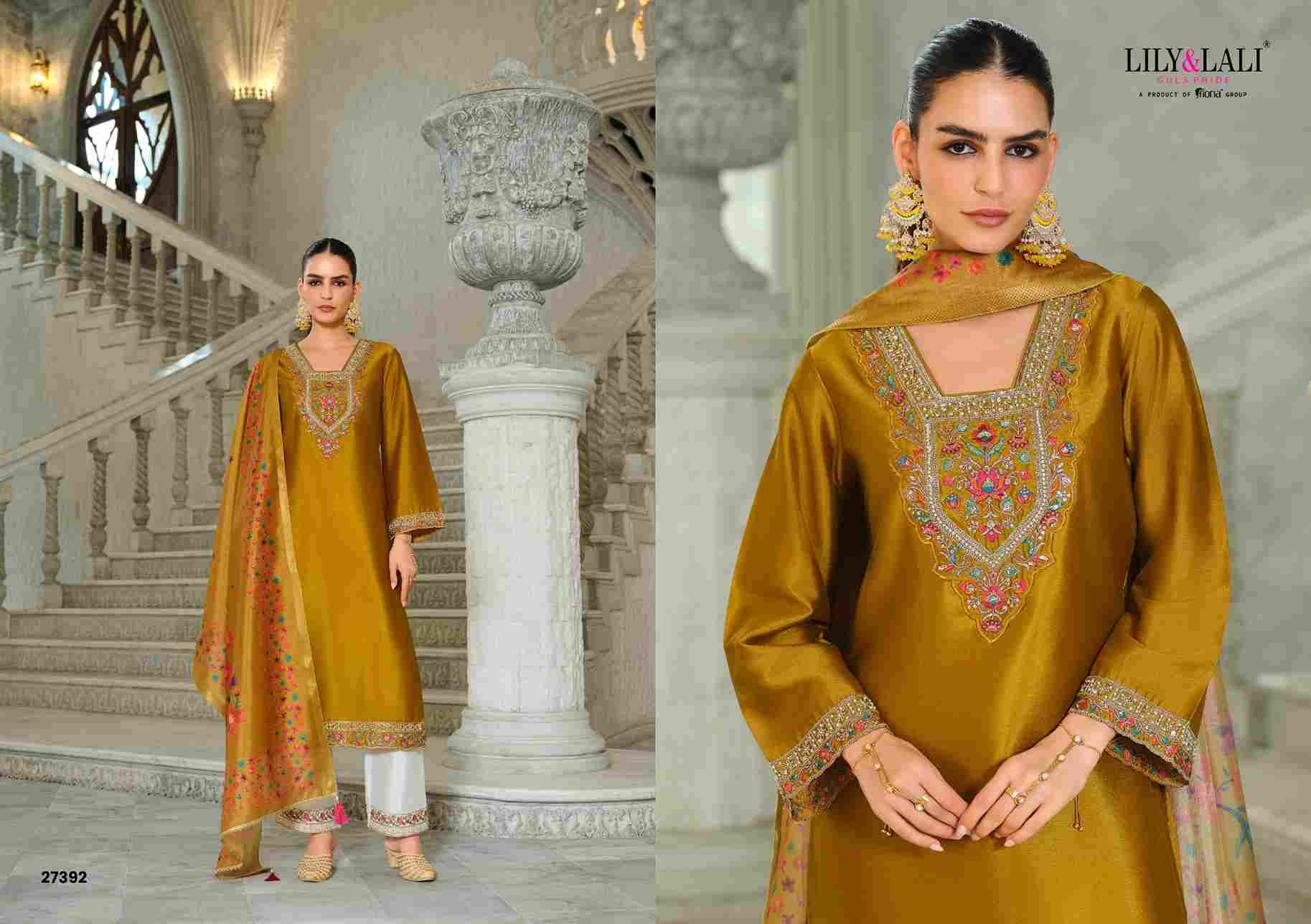 Monica By Lily And Lali 27391 To 27394 Series Beautiful Festive Suits Colorful Stylish Fancy Casual Wear & Ethnic Wear Silk Embroidery Dresses At Wholesale Price