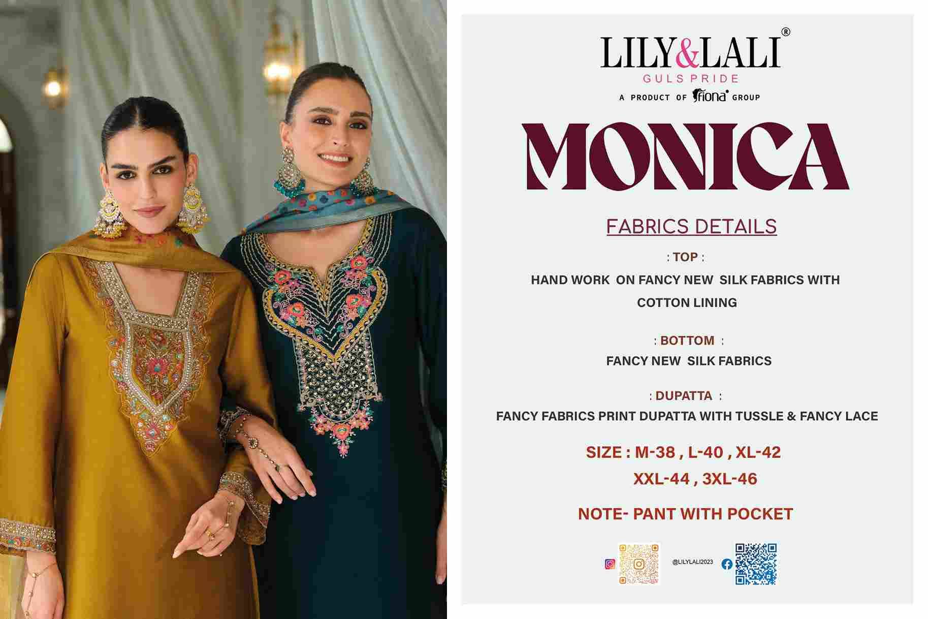 Monica By Lily And Lali 27391 To 27394 Series Beautiful Festive Suits Colorful Stylish Fancy Casual Wear & Ethnic Wear Silk Embroidery Dresses At Wholesale Price